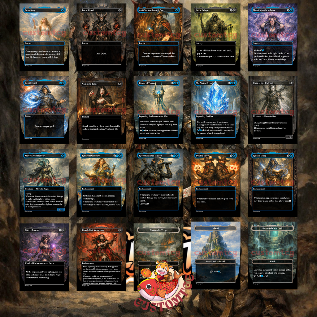 Anowon, the Ruin Thief Commander Deck – 100 Custom Cards + Tokens | Rogue Tribal | Mill & Draw | Fantasy Art | Free Shipping