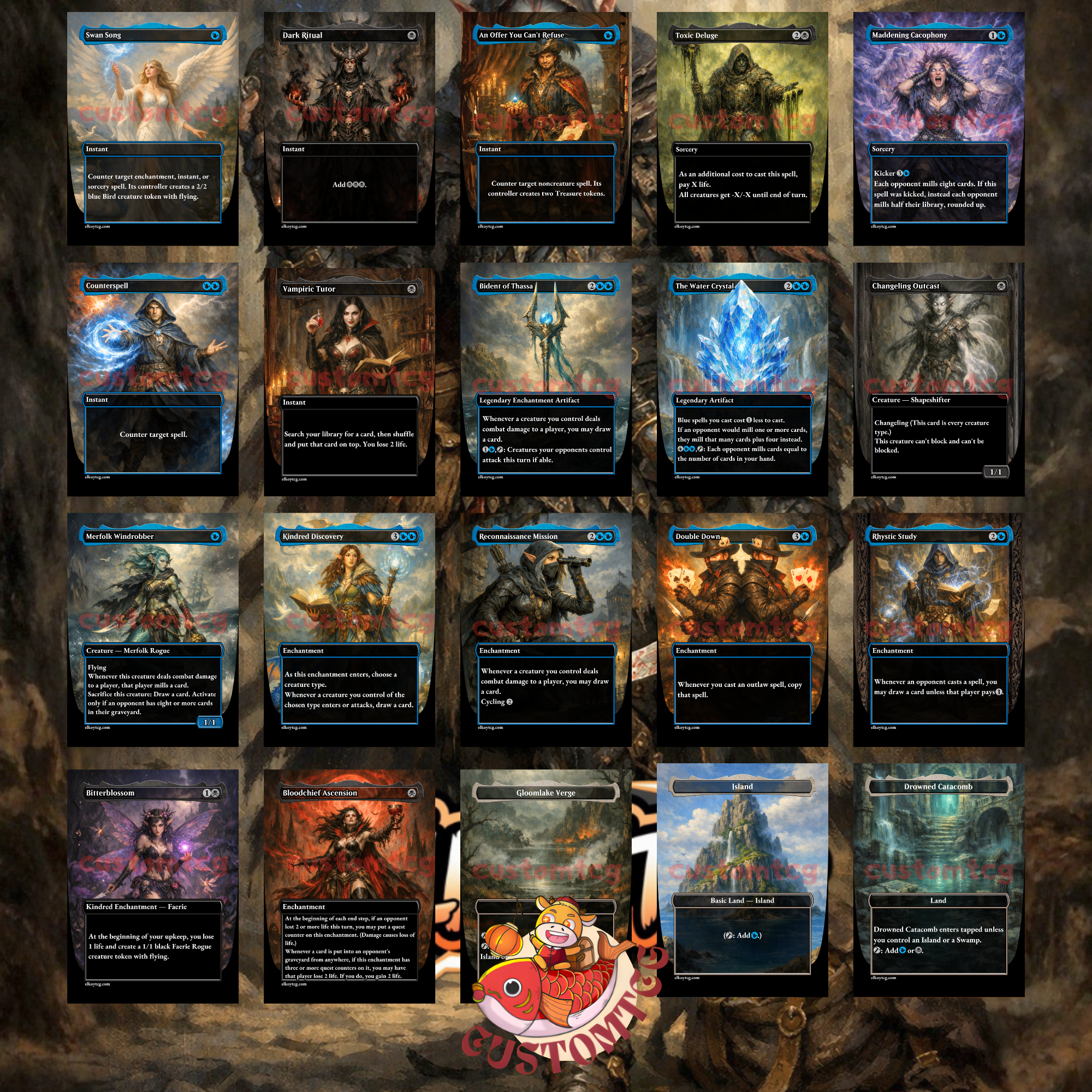 Anowon, the Ruin Thief Commander Deck – 100 Custom Cards + Tokens | Rogue Tribal | Mill & Draw | Fantasy Art | Free Shipping