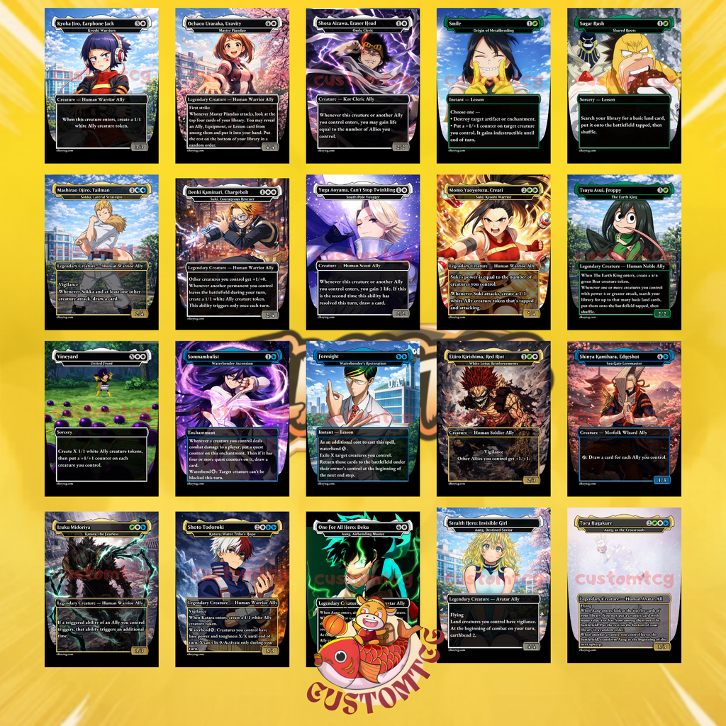 My Hero Academia Custom Commander Deck — Deku | Class 1-A | Anime Proxy Deck | Plus Ultra