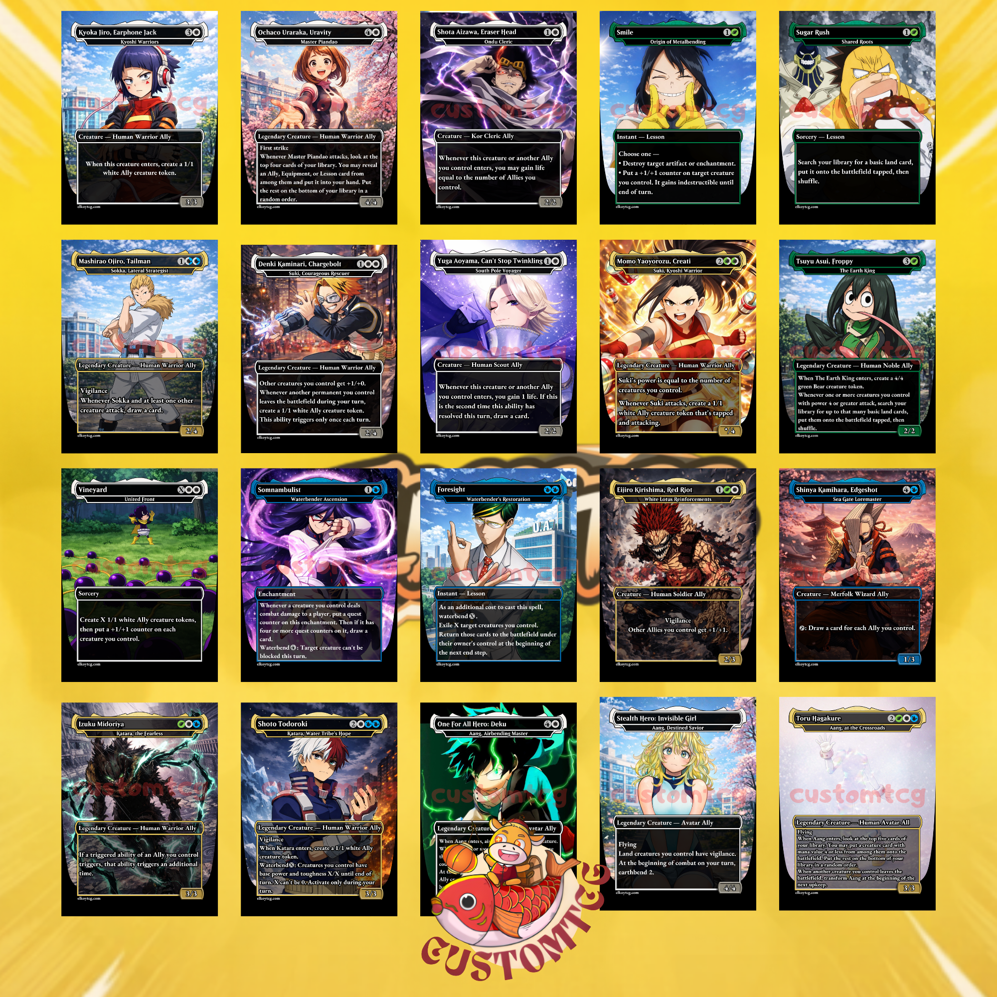 My Hero Academia Custom Commander Deck — Deku | Class 1-A | Anime Proxy Deck | Plus Ultra