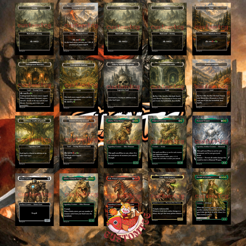 Eddie Brock Venom Custom Commander Deck – 100 Cards + Tokens | Symbiote Villains | Dark Fantasy Art | Unique Card Designs