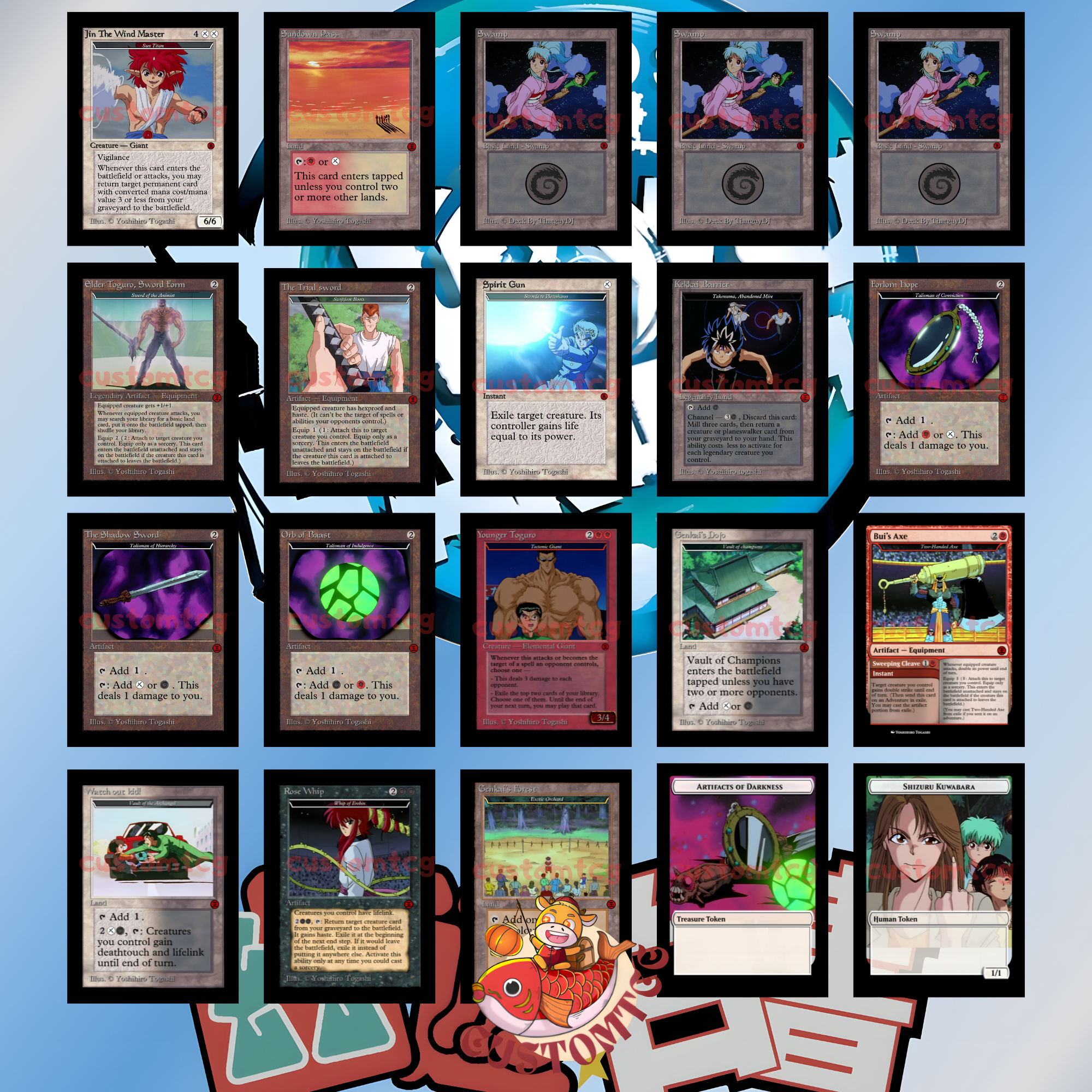 Yu Yu Hakusho Custom Commander Deck — Yusuke Urameshi | Spirit Detective | Anime Proxy Deck