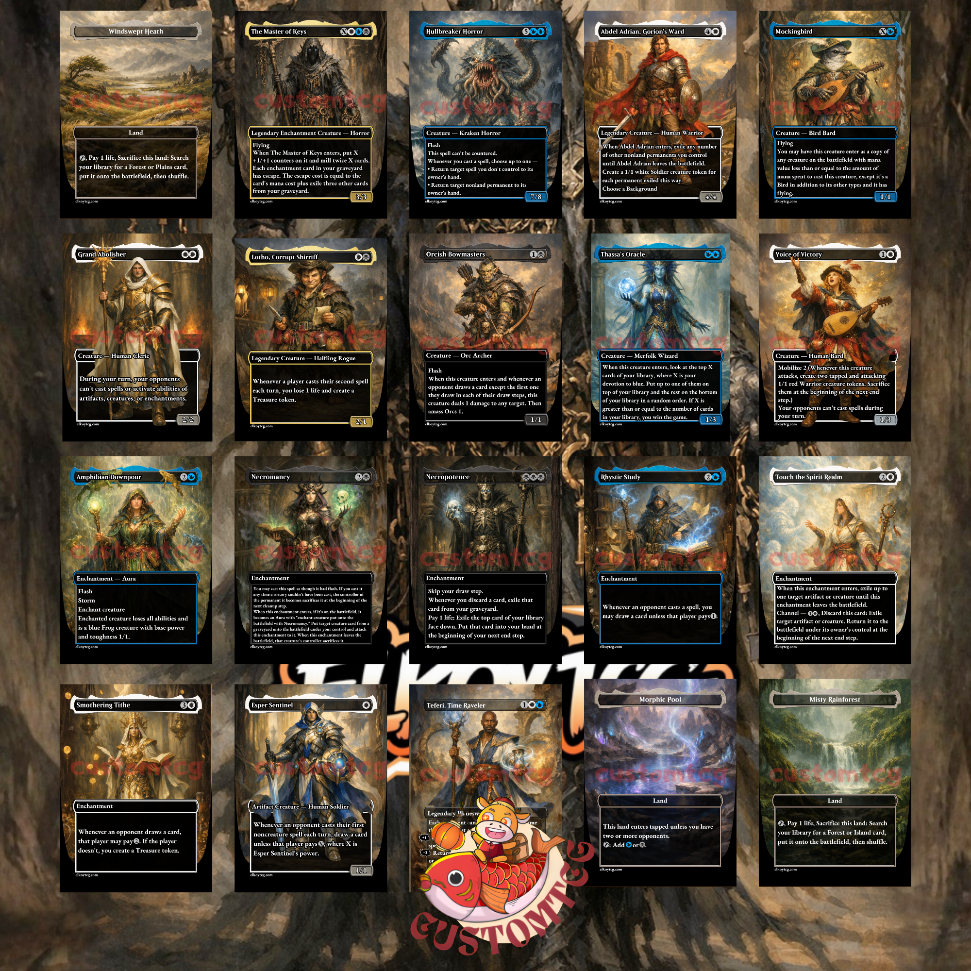 The Master of Keys Commander Deck | 100 Custom Cards + Tokens | Dark Fantasy Art | Esper Stax Control cEDH