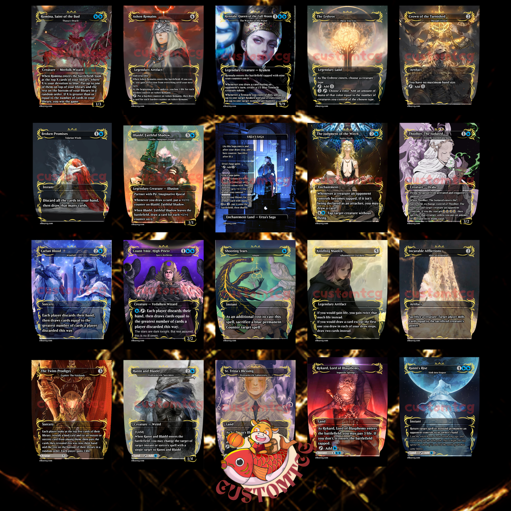Ranni Custom Commander Deck — Remastered Edition | Moonlit Magic | Fantasy Art Proxy Deck