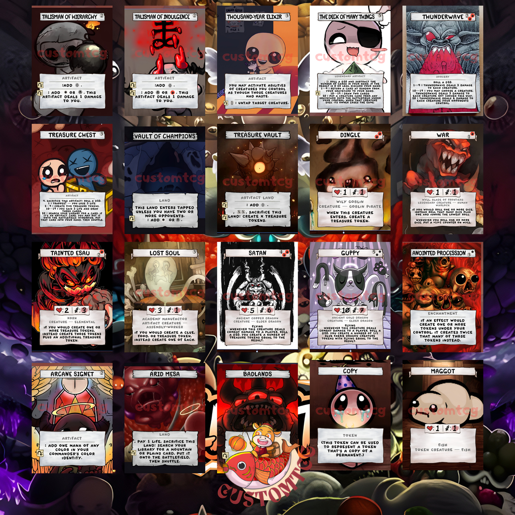Binding of Isaac Custom Commander Deck — Mr. House | Treasure Tribal | Custom Proxy Deck