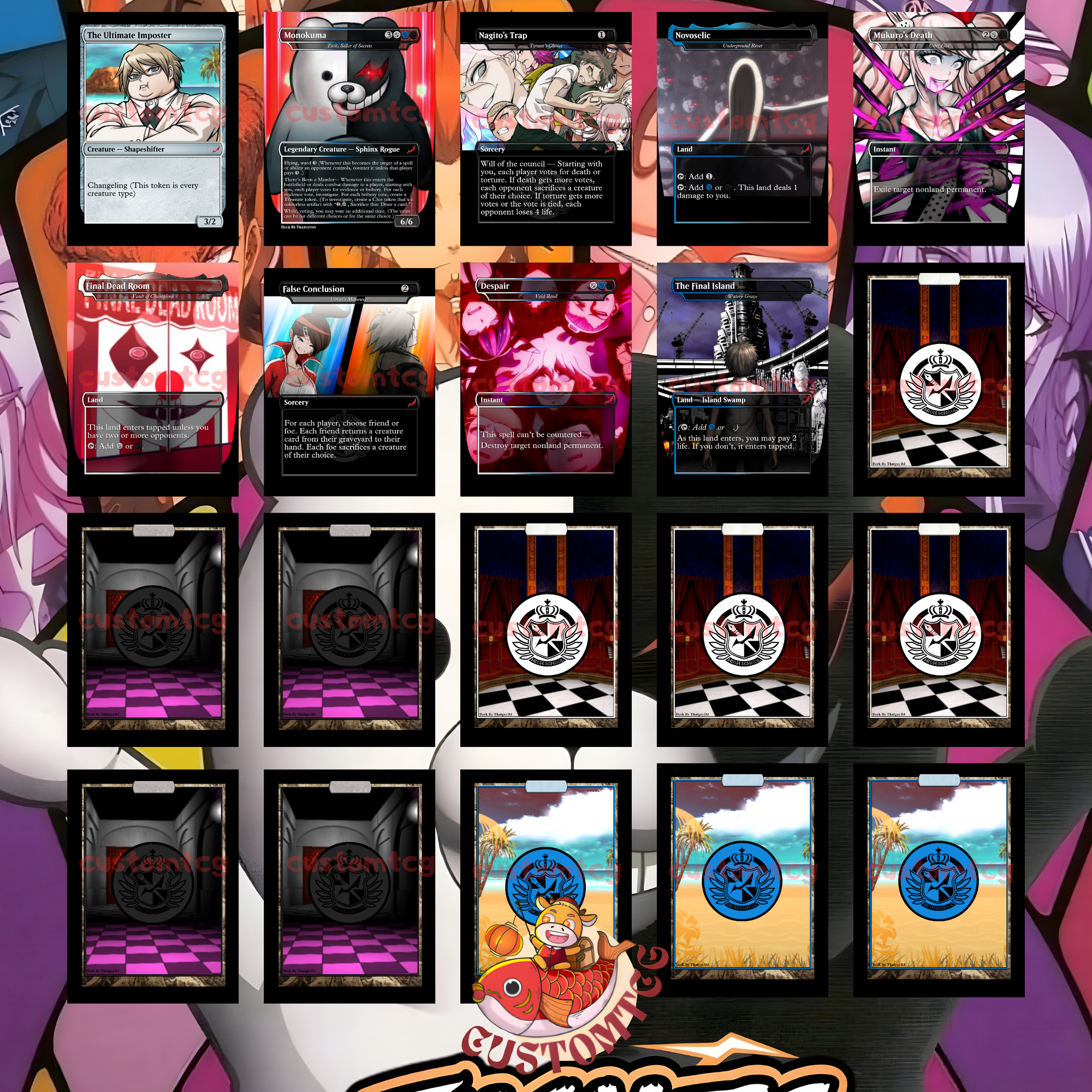 Danganronpa Custom Commander Deck — Tivit | Class Trial | Mystery &amp; Deception Proxy Deck