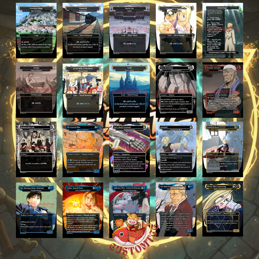Fullmetal Alchemist Custom Commander Deck — 100 Cards + Tokens | Anime-Themed | Free Shipping