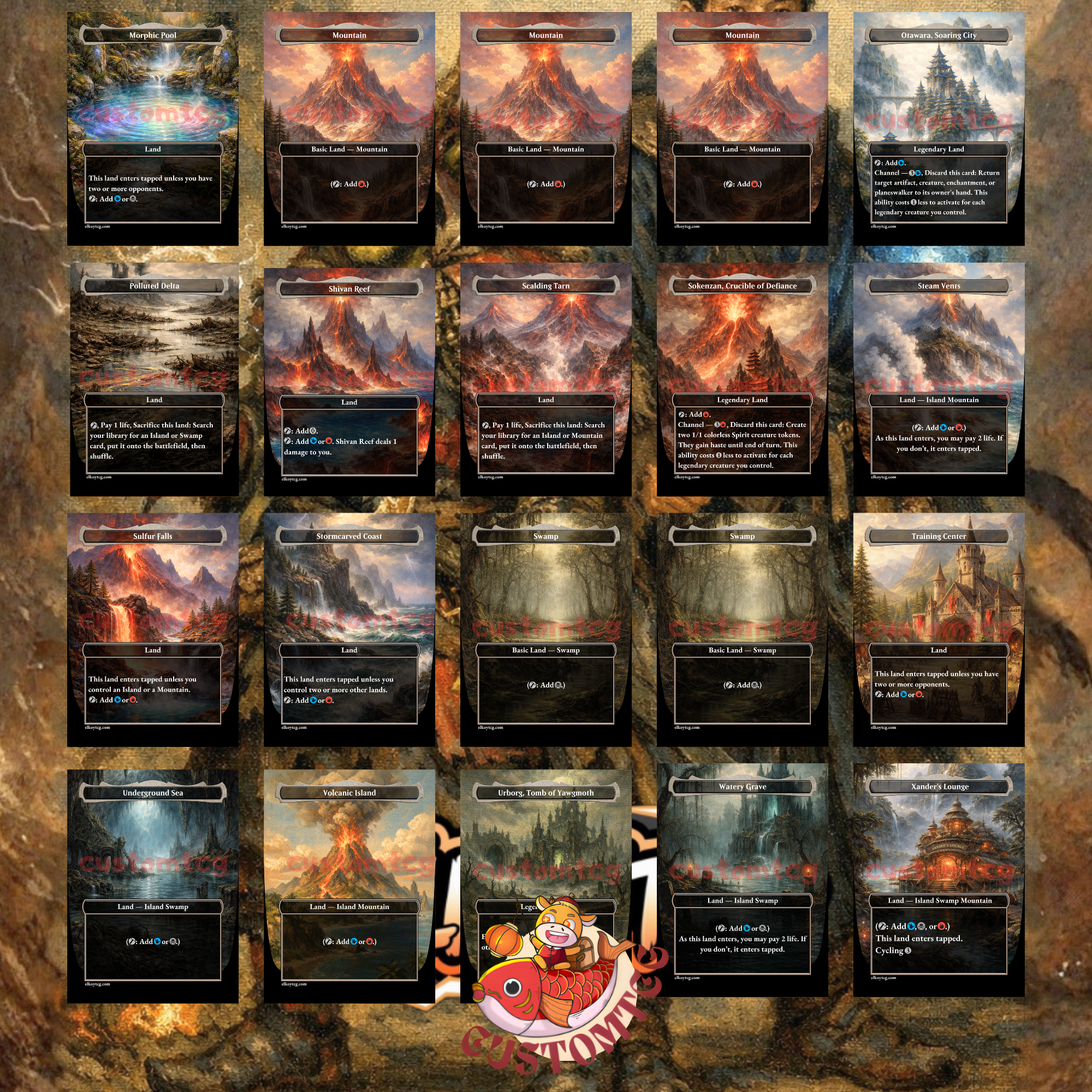 Goro-Goro and Satoru Custom Commander Deck — Ninjas and Dragons | Izzet | Fantasy Art Proxy Deck