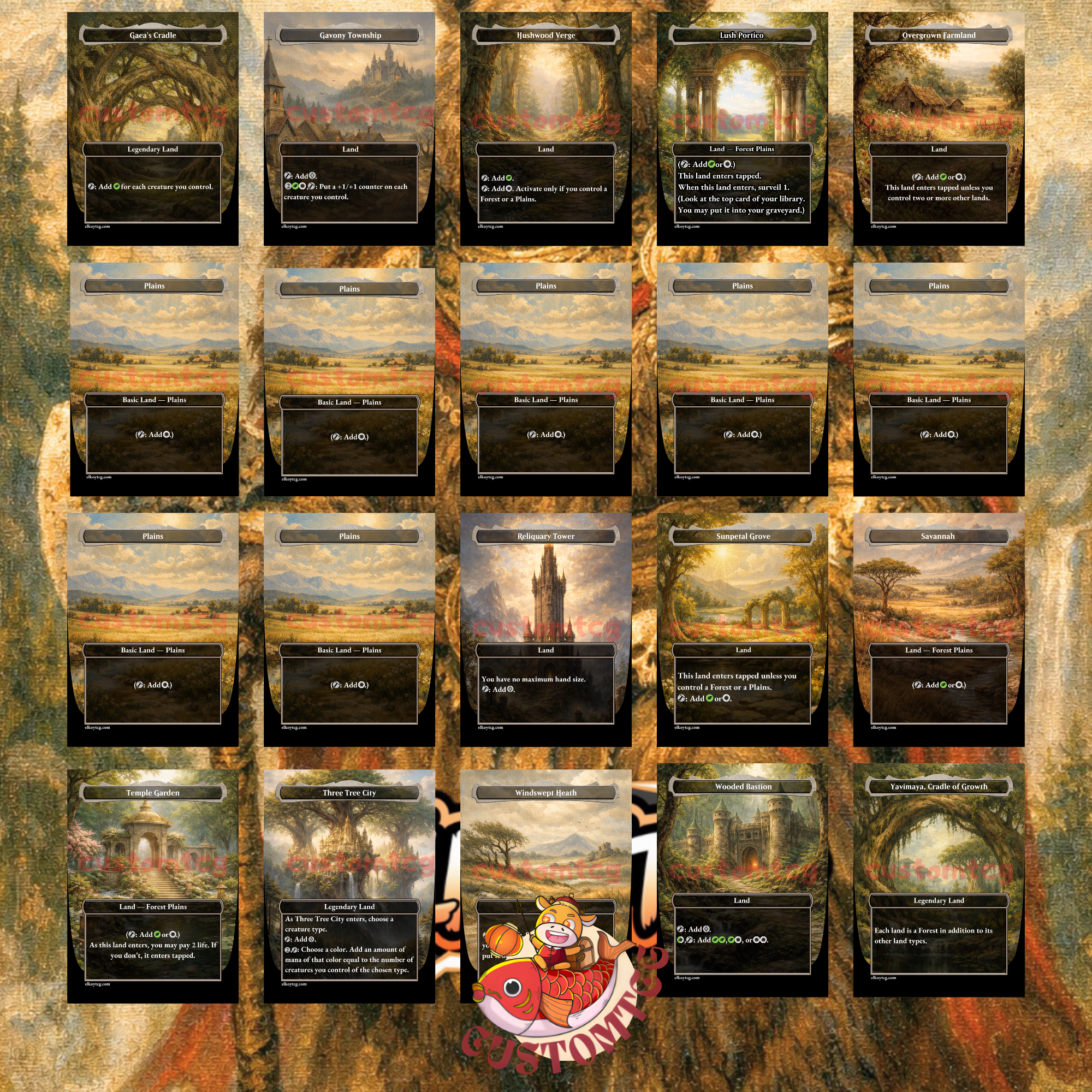 Kudo, King Among Bears Custom Commander Deck — Bear Tribal | Naya | Fantasy Art Proxy Deck