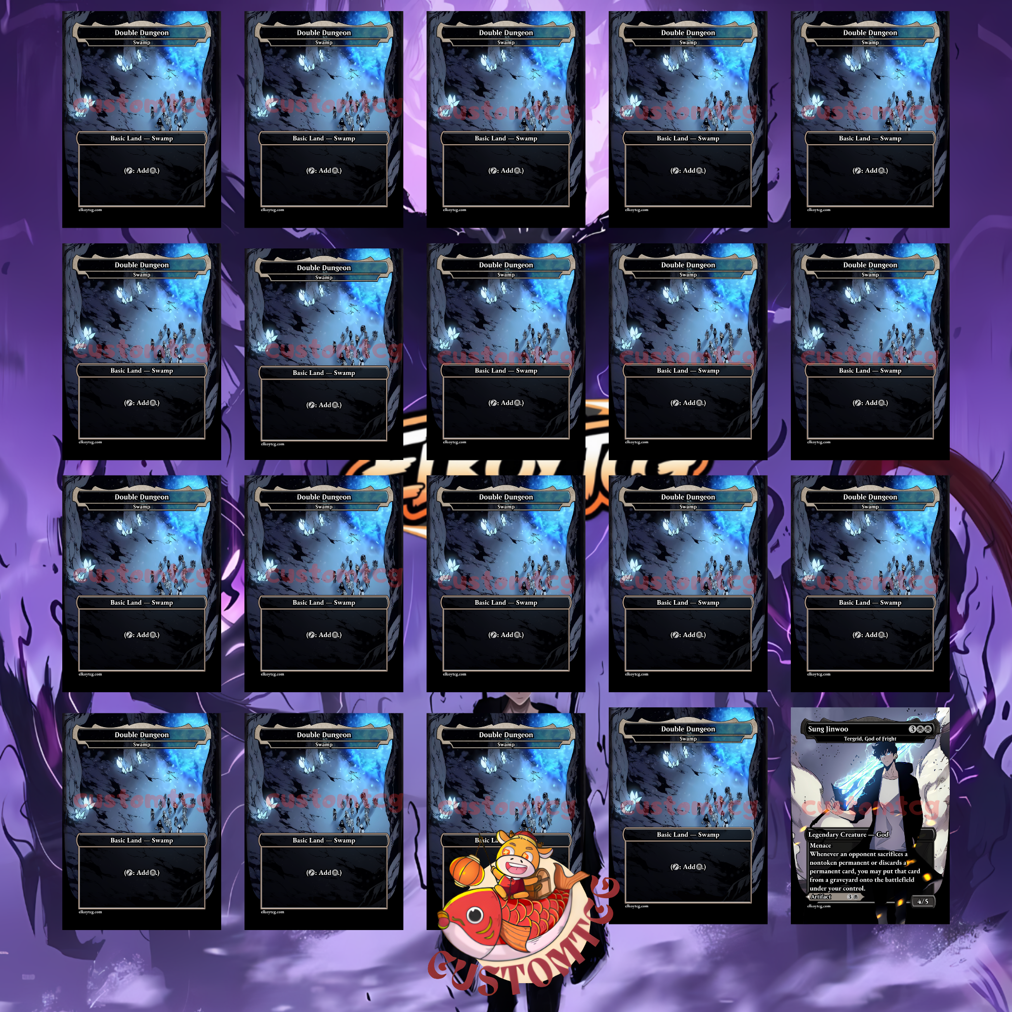 Solo Leveling Custom Commander Deck — Shadow Monarch Edition | Sung Jin-Woo | Anime Proxy Deck