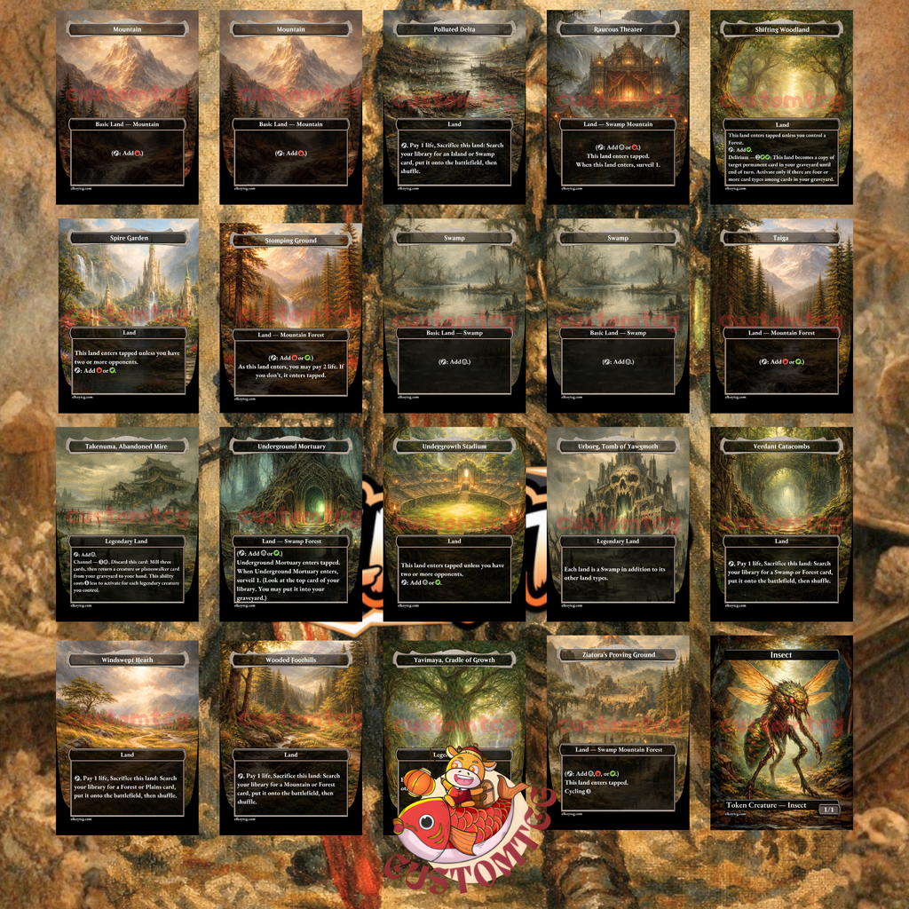 Coram, the Undertaker Custom Commander Deck — Self Mill and Reanimation | Jund | Fantasy Art Proxy Deck