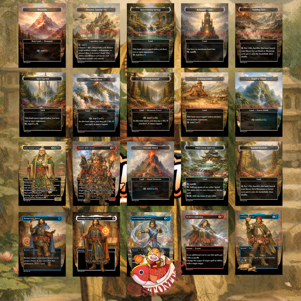 Iroh, Grand Lotus Custom Commander Deck — Spellslinger Storm | Temur | Fantasy Art Proxy Deck