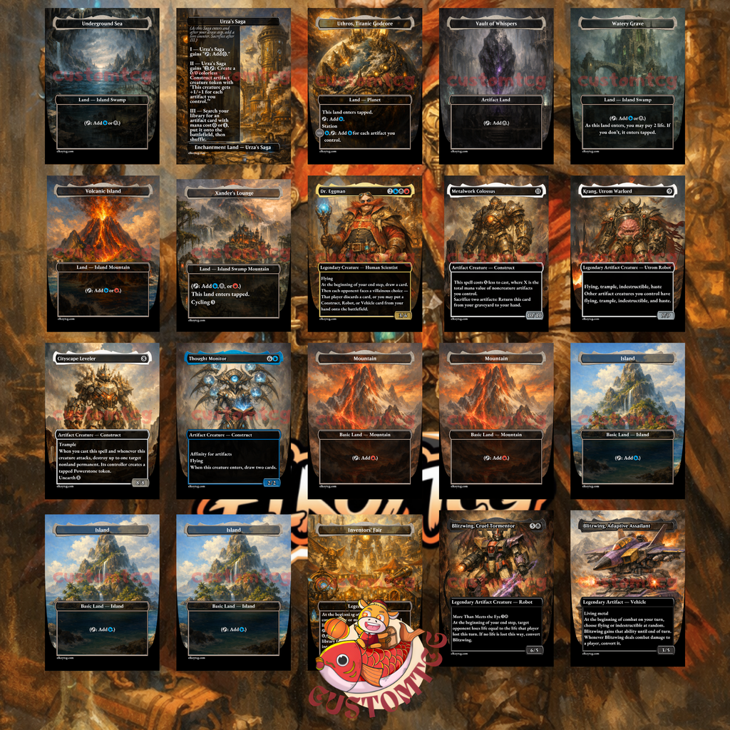 Dr. Eggman Custom Commander Deck – 100 Cards + Tokens | Artifact Villains | Fantasy Art | Unique Card Designs