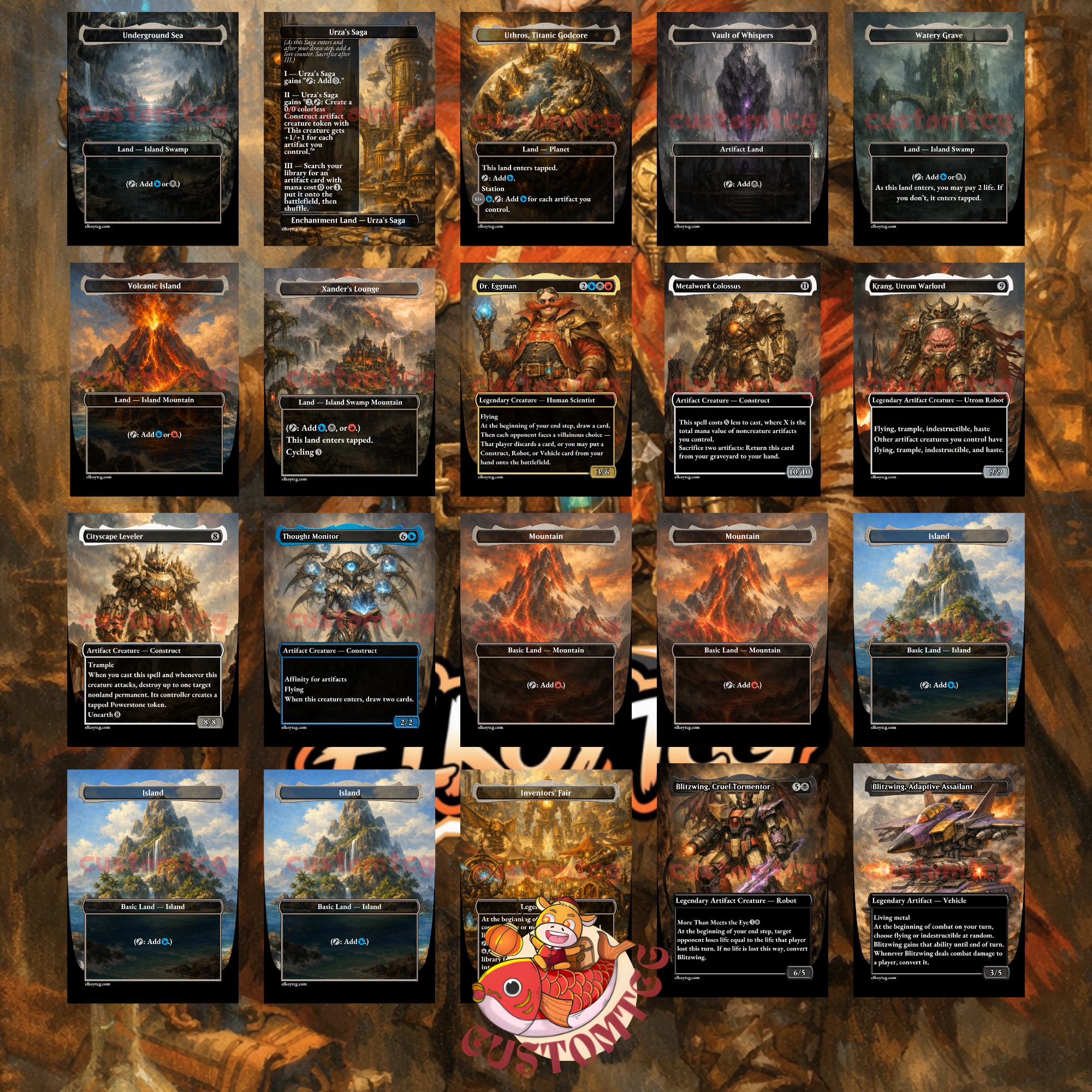 Dr. Eggman Custom Commander Deck – 100 Cards + Tokens | Artifact Villains | Fantasy Art | Unique Card Designs