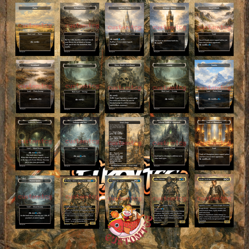 Jin Sakai, Ghost of Tsushima Custom Commander Deck — Samurai Rogue | Stealth | Fantasy Art Proxy Deck