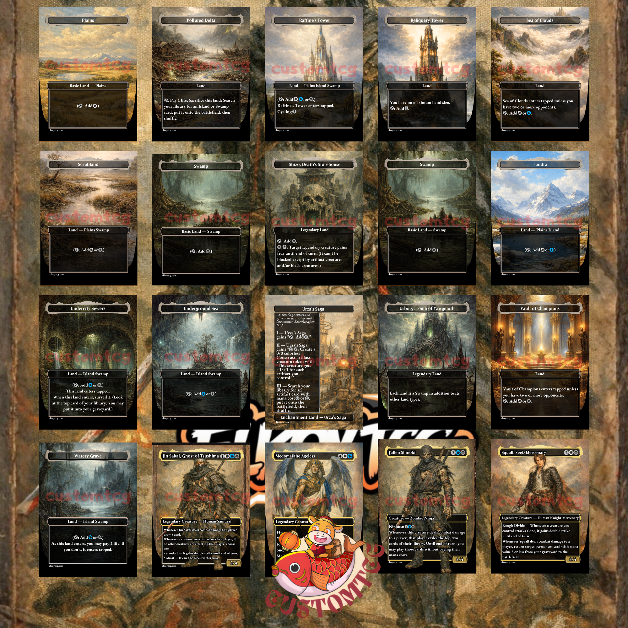 Jin Sakai, Ghost of Tsushima Custom Commander Deck — Samurai Rogue | Stealth | Fantasy Art Proxy Deck