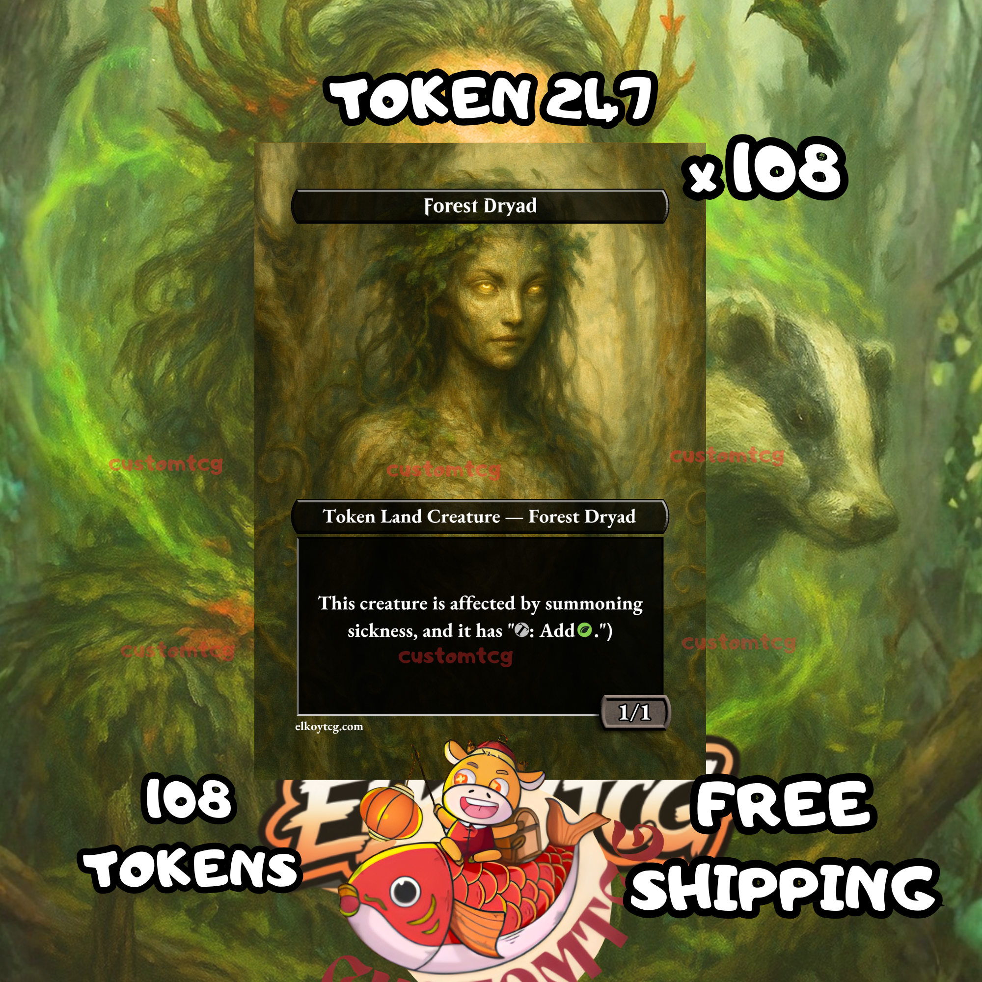 Forest dryad token 1-1 108 copies - S247