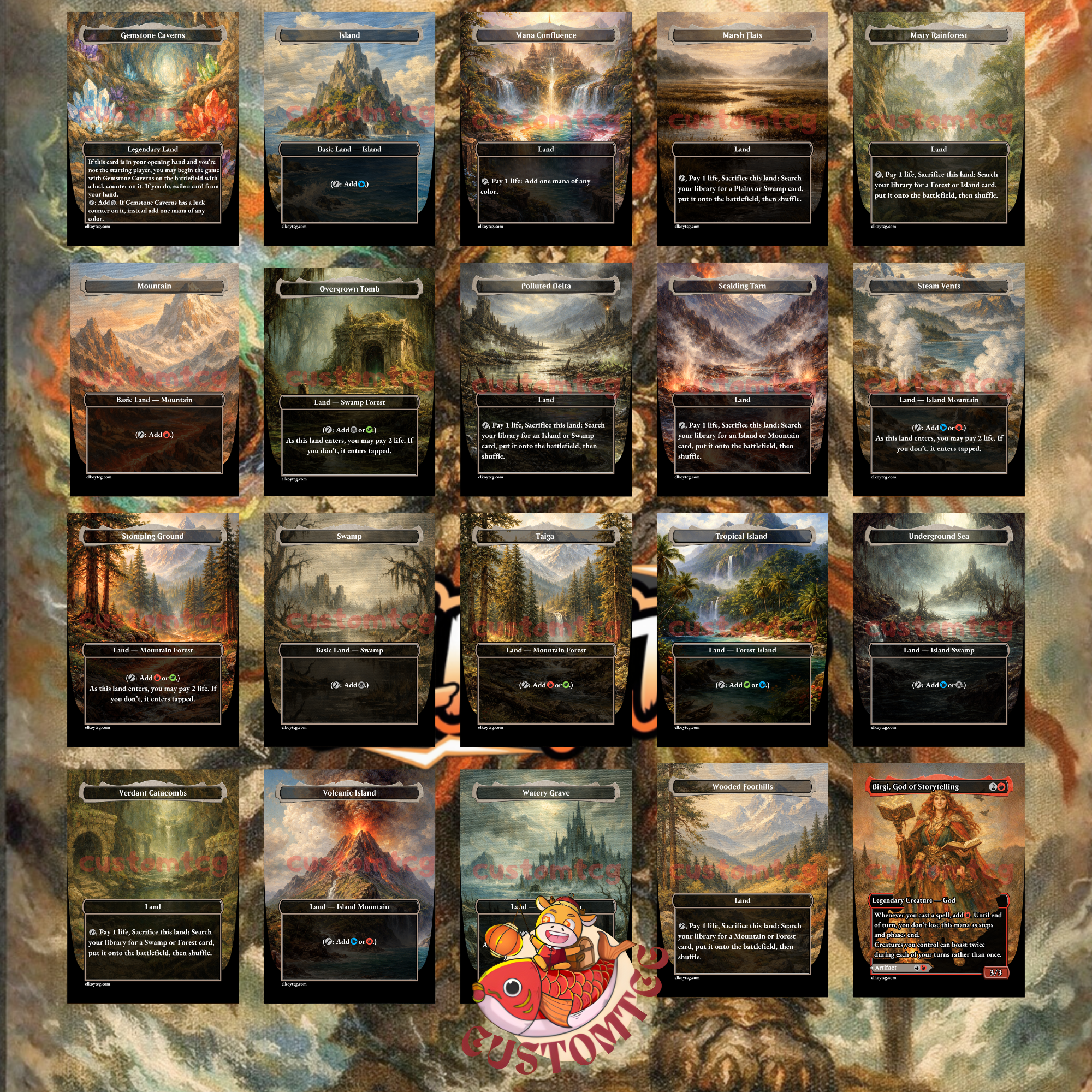 Yidris, Maelstrom Wielder Custom Commander Deck — Cascade Chaos | 4-Color | Fantasy Art Proxy Deck