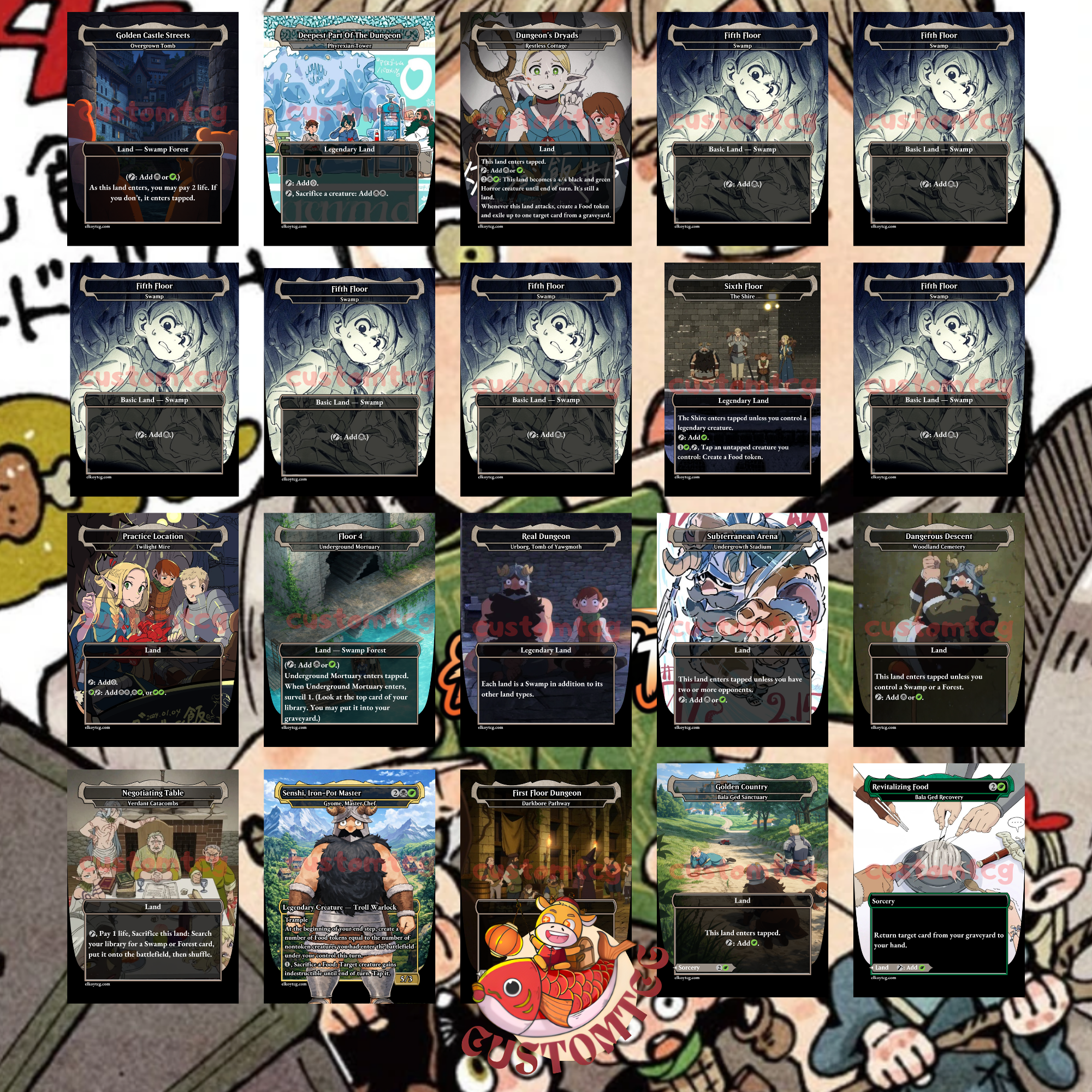 Delicious in Dungeon Custom Commander Deck — Shenshin | Dungeon Feast | Anime Proxy Deck