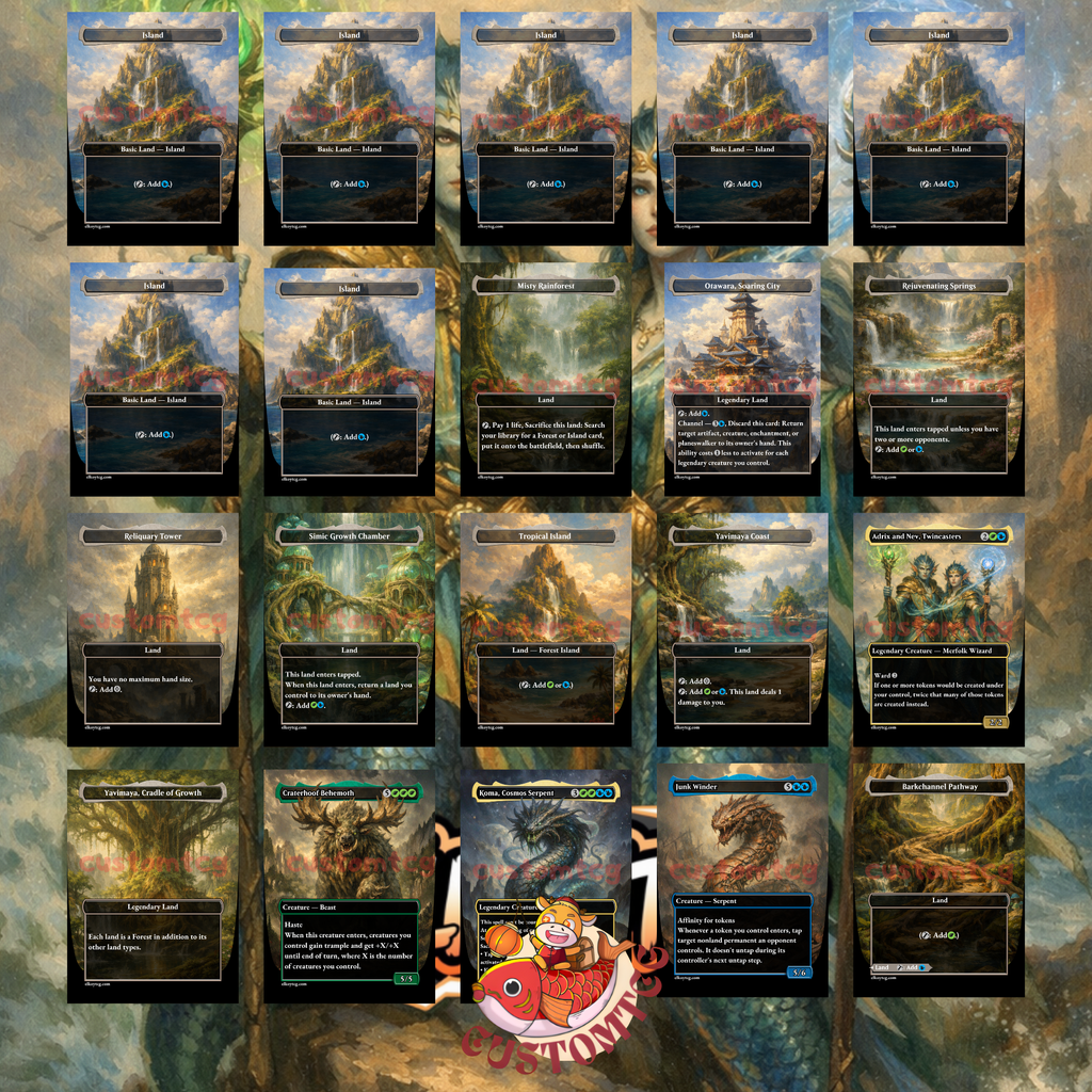 Adrix and Nev Twincasters Custom Commander Deck – 100 Cards + Tokens – Fantasy Trading Card Game