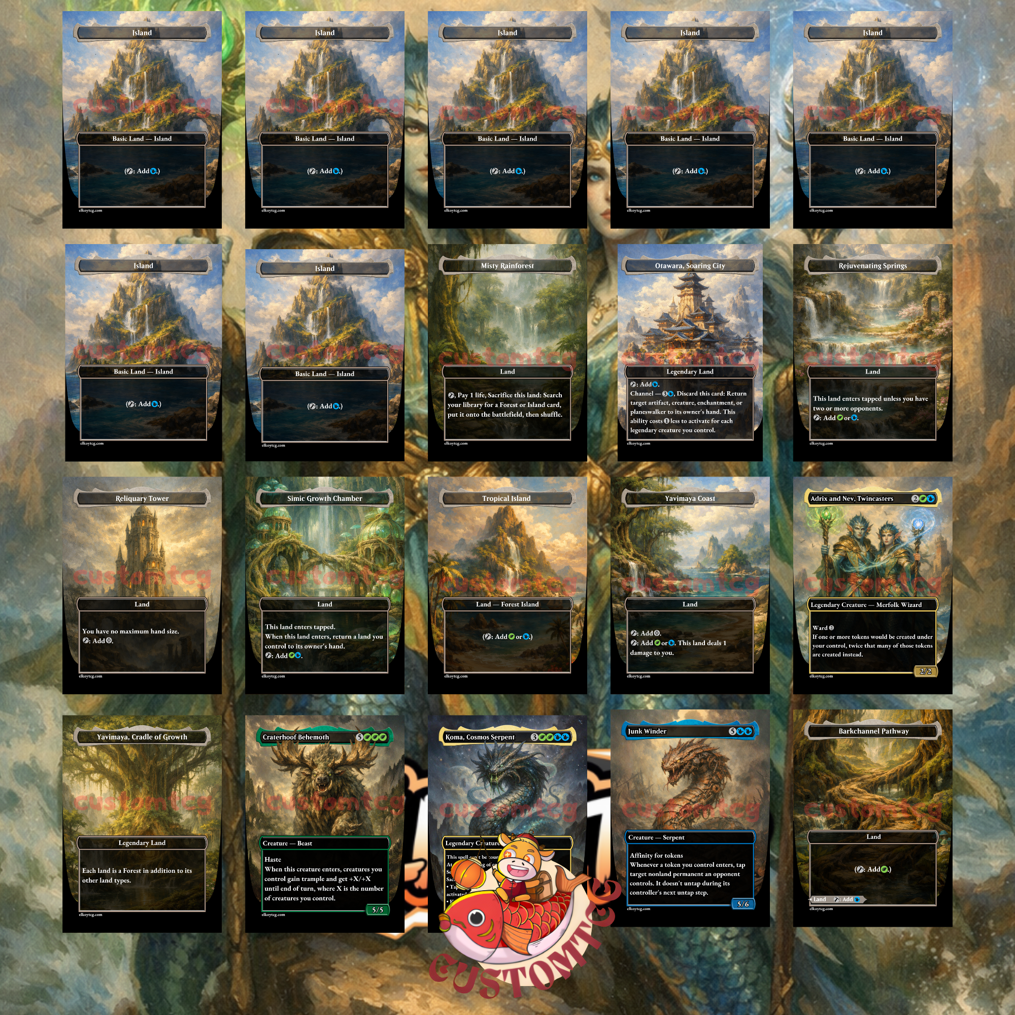 Adrix and Nev Twincasters Custom Commander Deck – 100 Cards + Tokens – Fantasy Trading Card Game