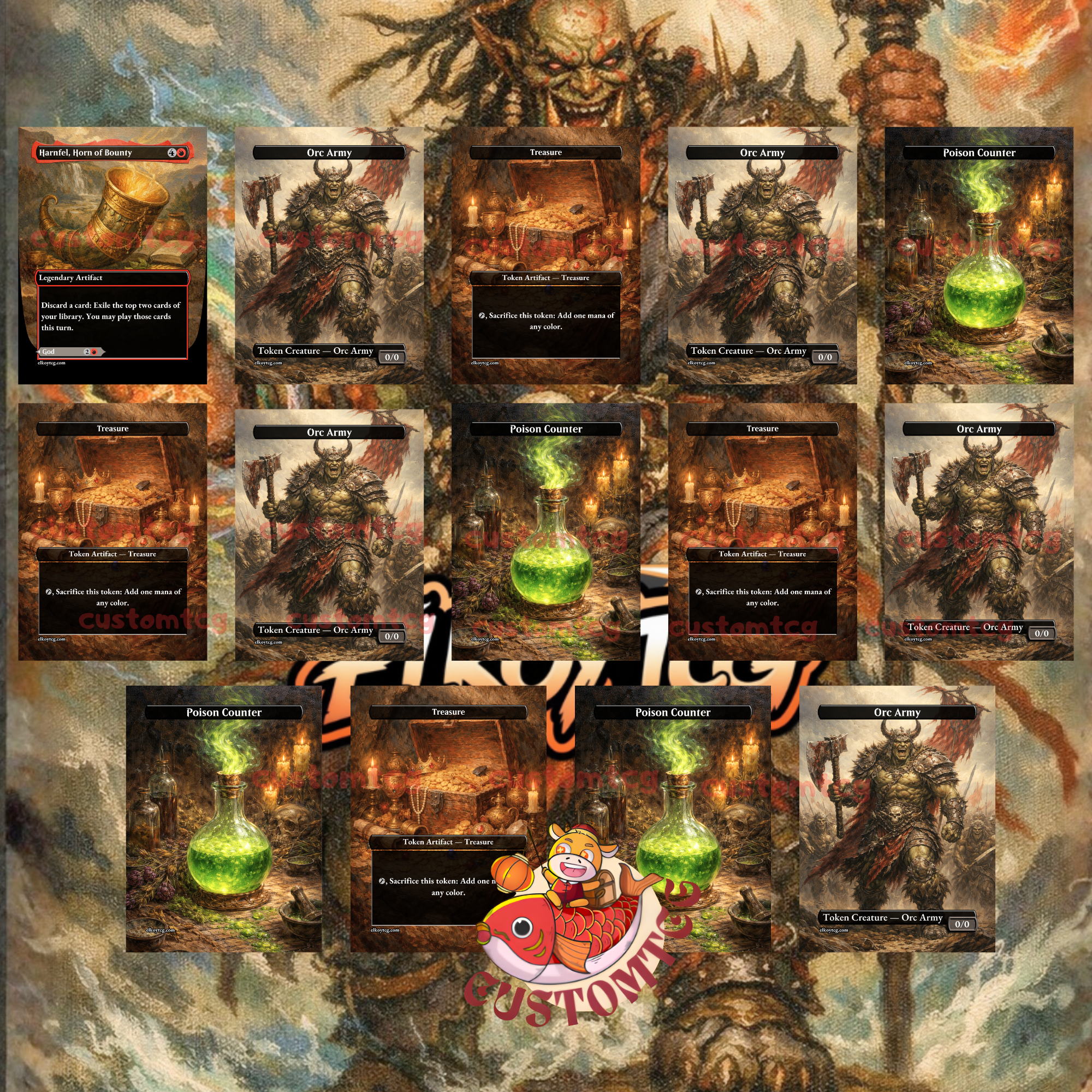 Yidris, Maelstrom Wielder Custom Commander Deck — Cascade Chaos | 4-Color | Fantasy Art Proxy Deck