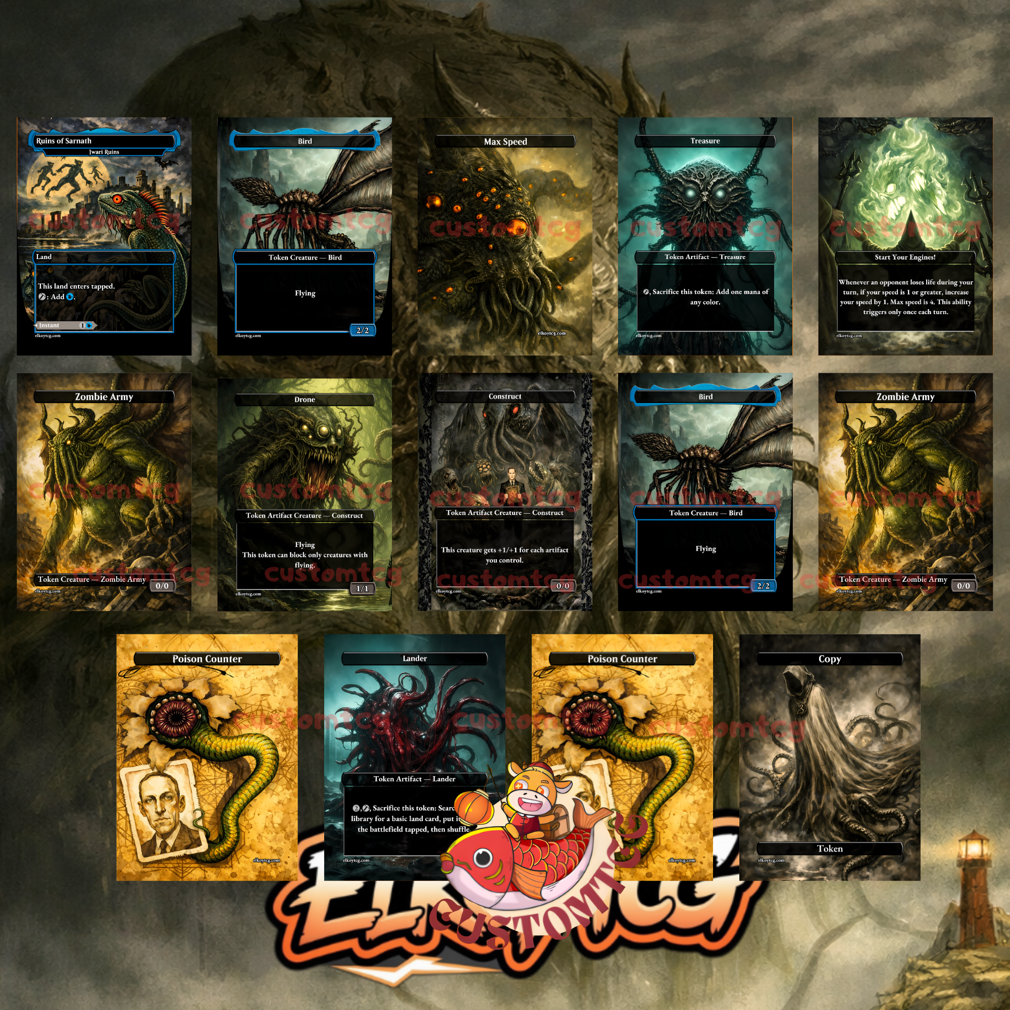 Cthulhu Custom Commander Deck — 100 Cards + Tokens | Lovecraftian Horror | Free Shipping