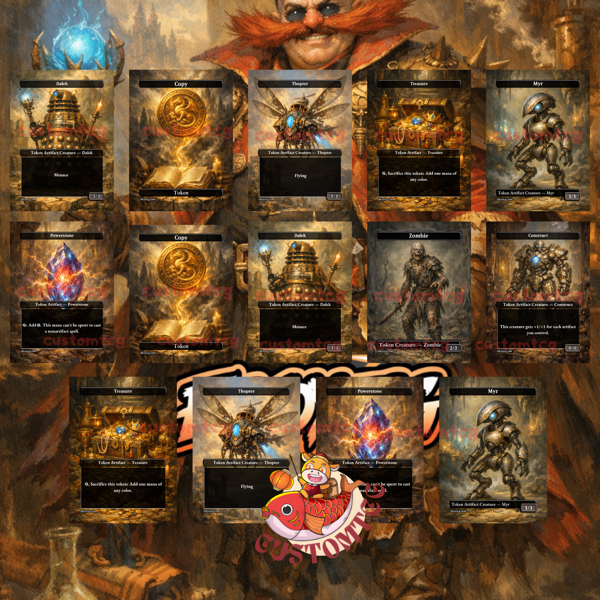 Dr. Eggman Custom Commander Deck – 100 Cards + Tokens | Artifact Villains | Fantasy Art | Unique Card Designs