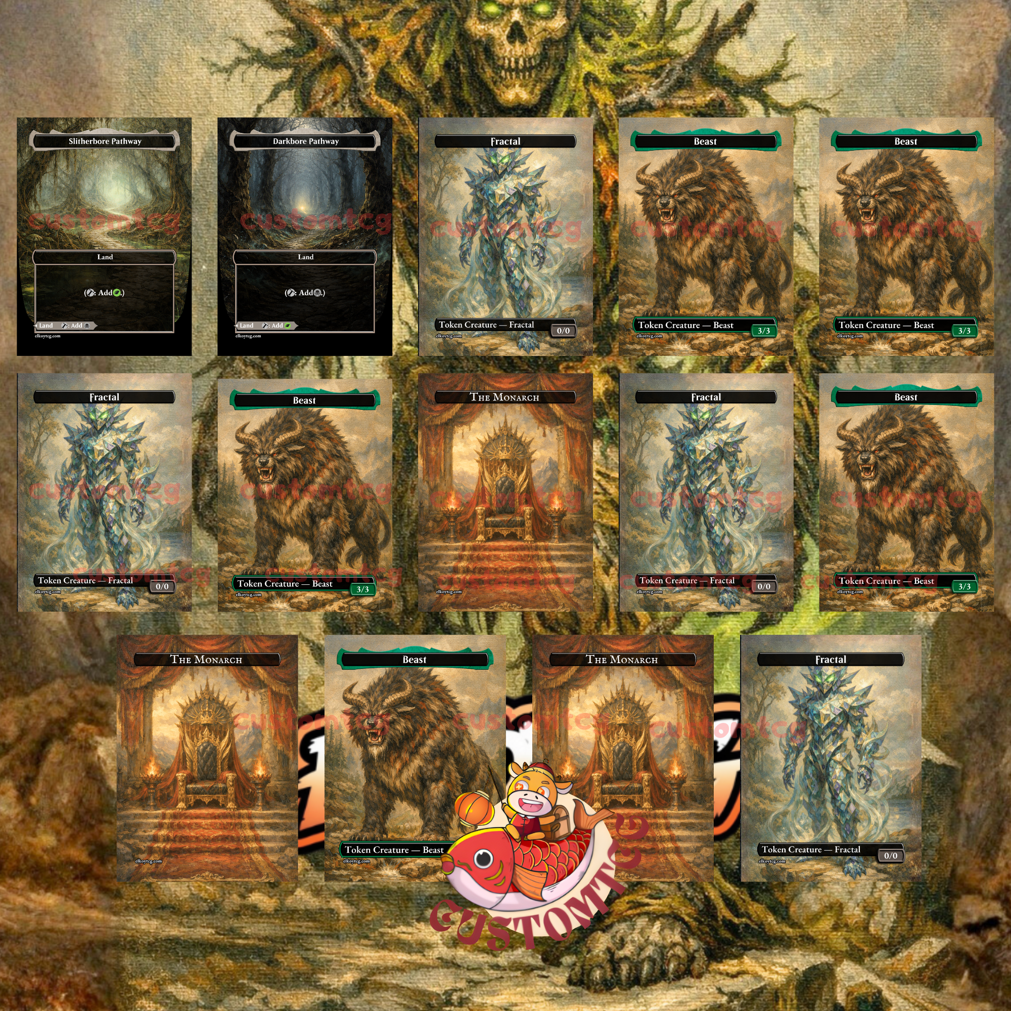 Skullbriar, the Walking Grave Custom Commander Deck — +1/+1 Counters | Golgari Aggro | Fantasy Art Proxy Deck