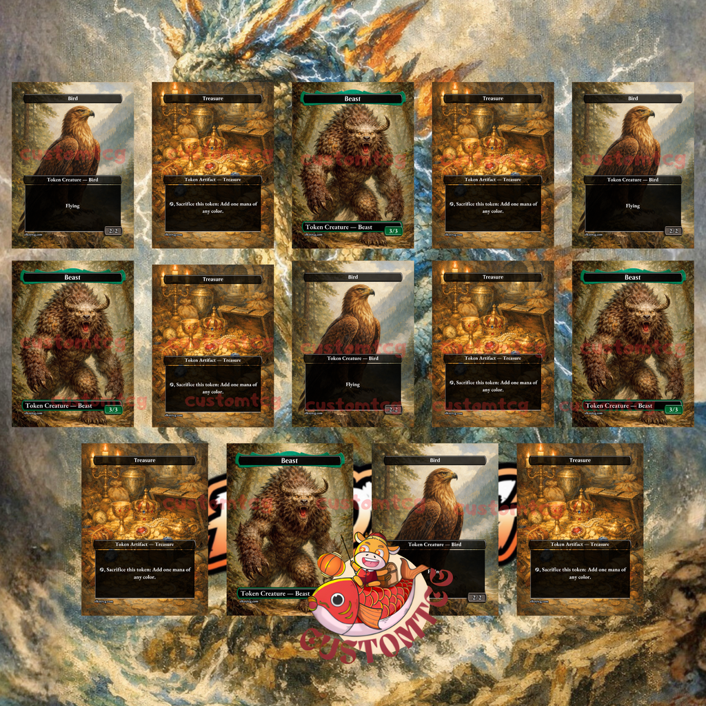 Kalamax, the Stormsire Custom Commander Deck — Instant Copy and Spell Storm | Temur | Fantasy Art Proxy Deck