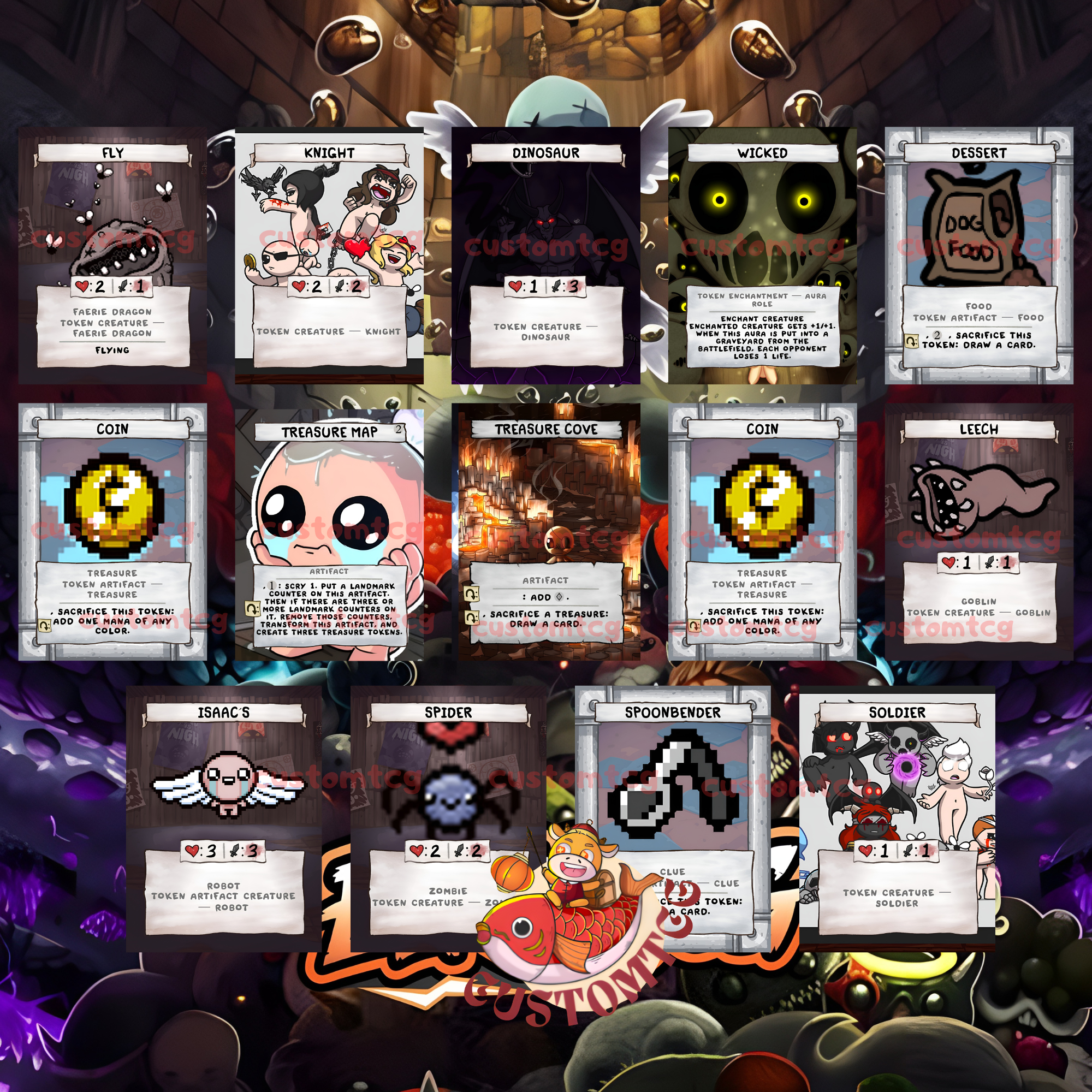 Binding of Isaac Custom Commander Deck — Mr. House | Treasure Tribal | Custom Proxy Deck
