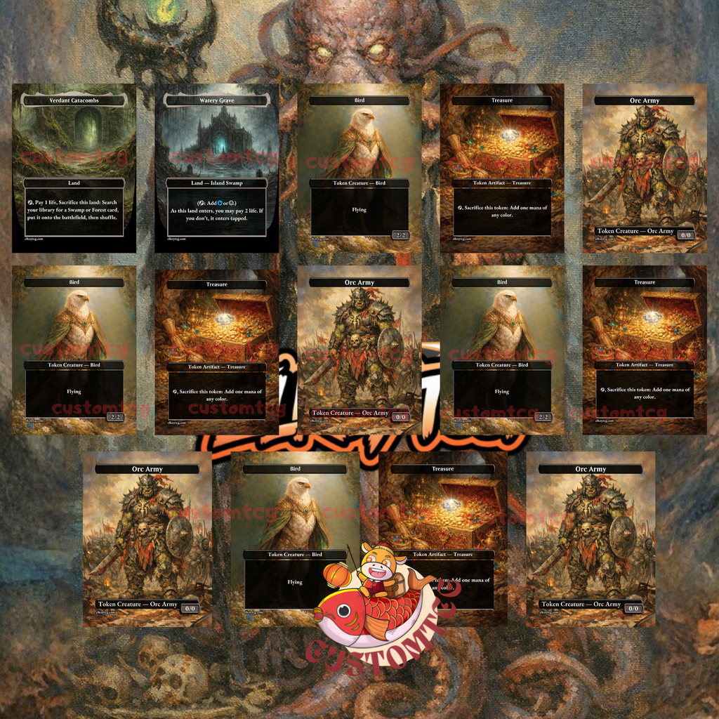 Queza, Augur of Agonies Custom Commander Deck — Life Drain and Draw | Esper | Fantasy Art Proxy Deck