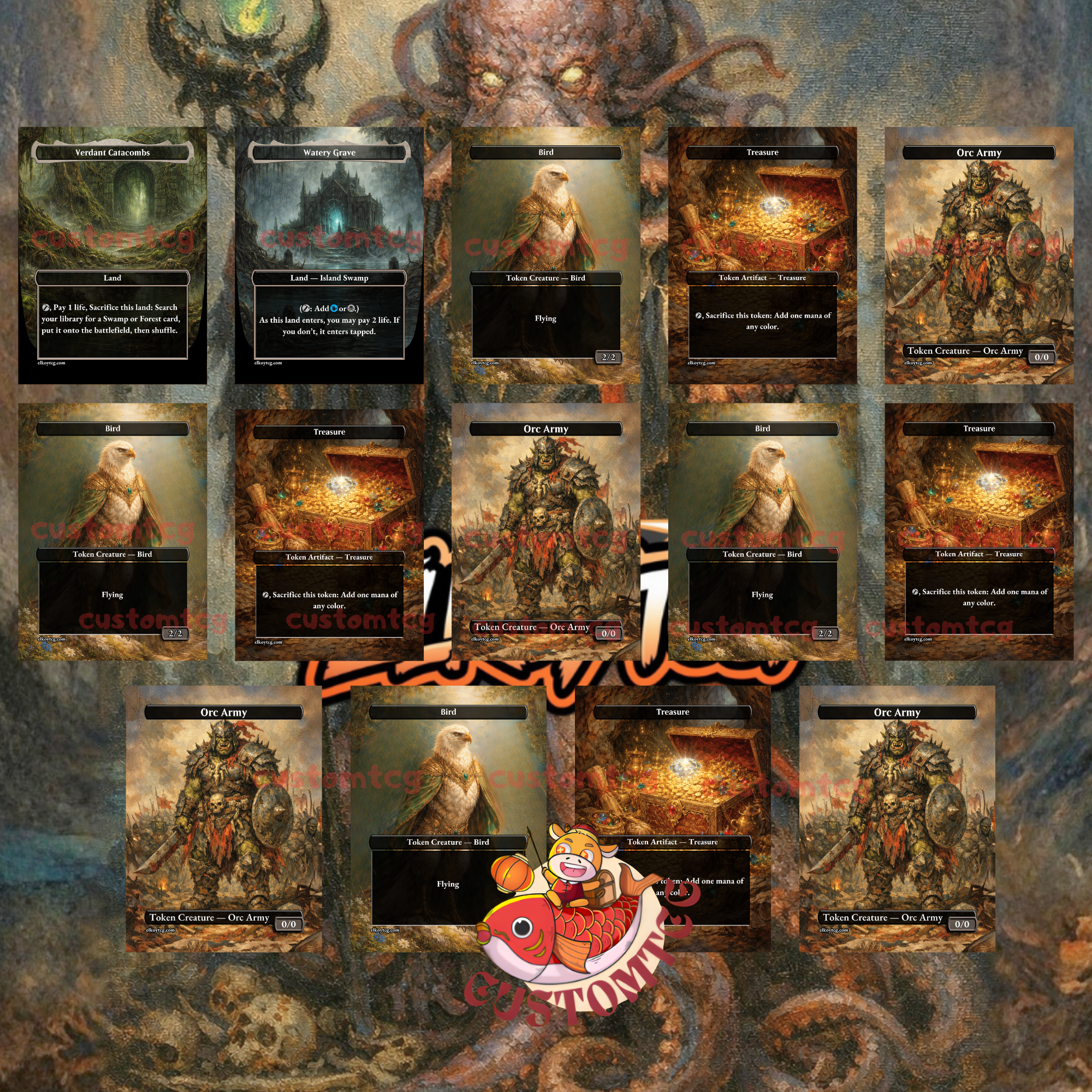 Queza, Augur of Agonies Custom Commander Deck — Life Drain and Draw | Esper | Fantasy Art Proxy Deck