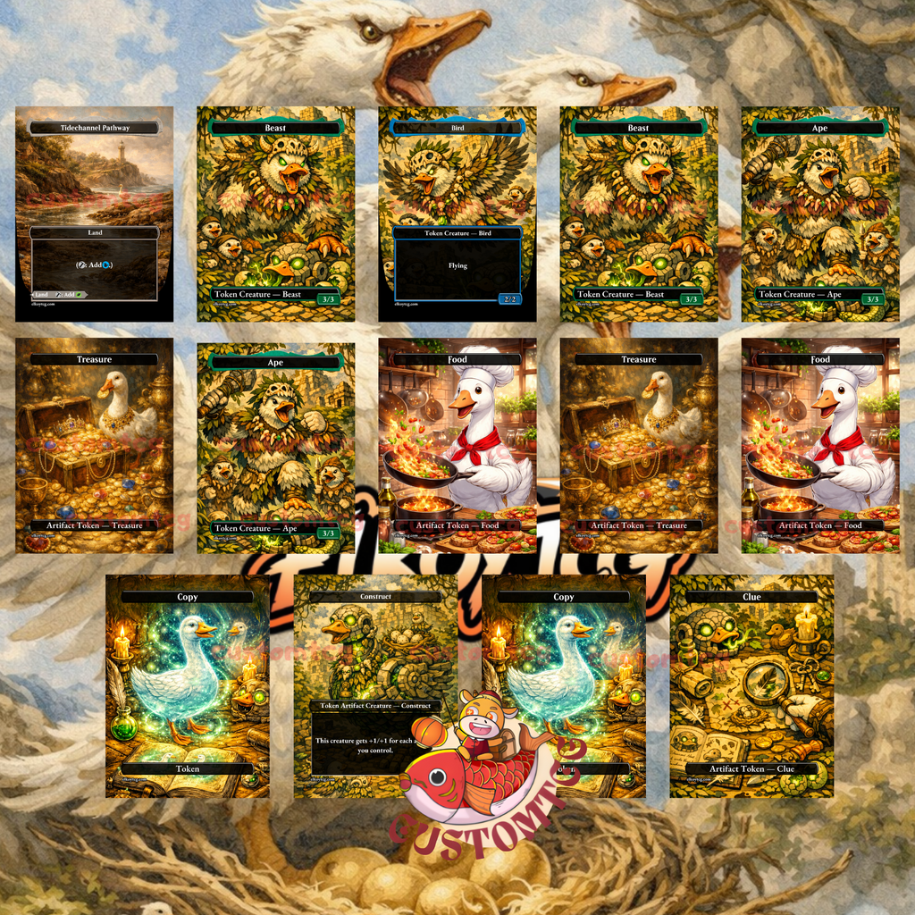 The Goose Mother Custom Commander Deck — Goose Tribal and X Spells | Simic | Fantasy Art Proxy Deck