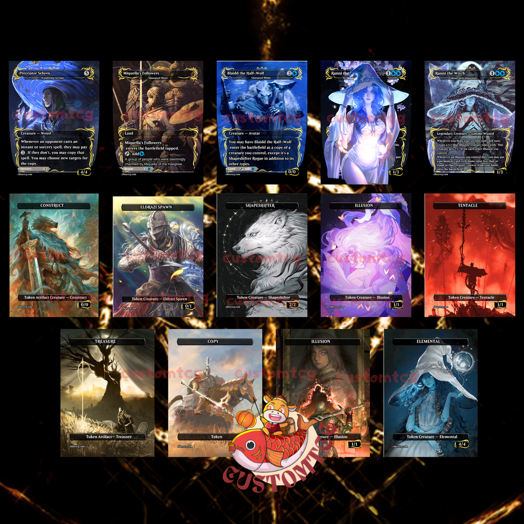 Ranni Custom Commander Deck — Remastered Edition | Moonlit Magic | Fantasy Art Proxy Deck