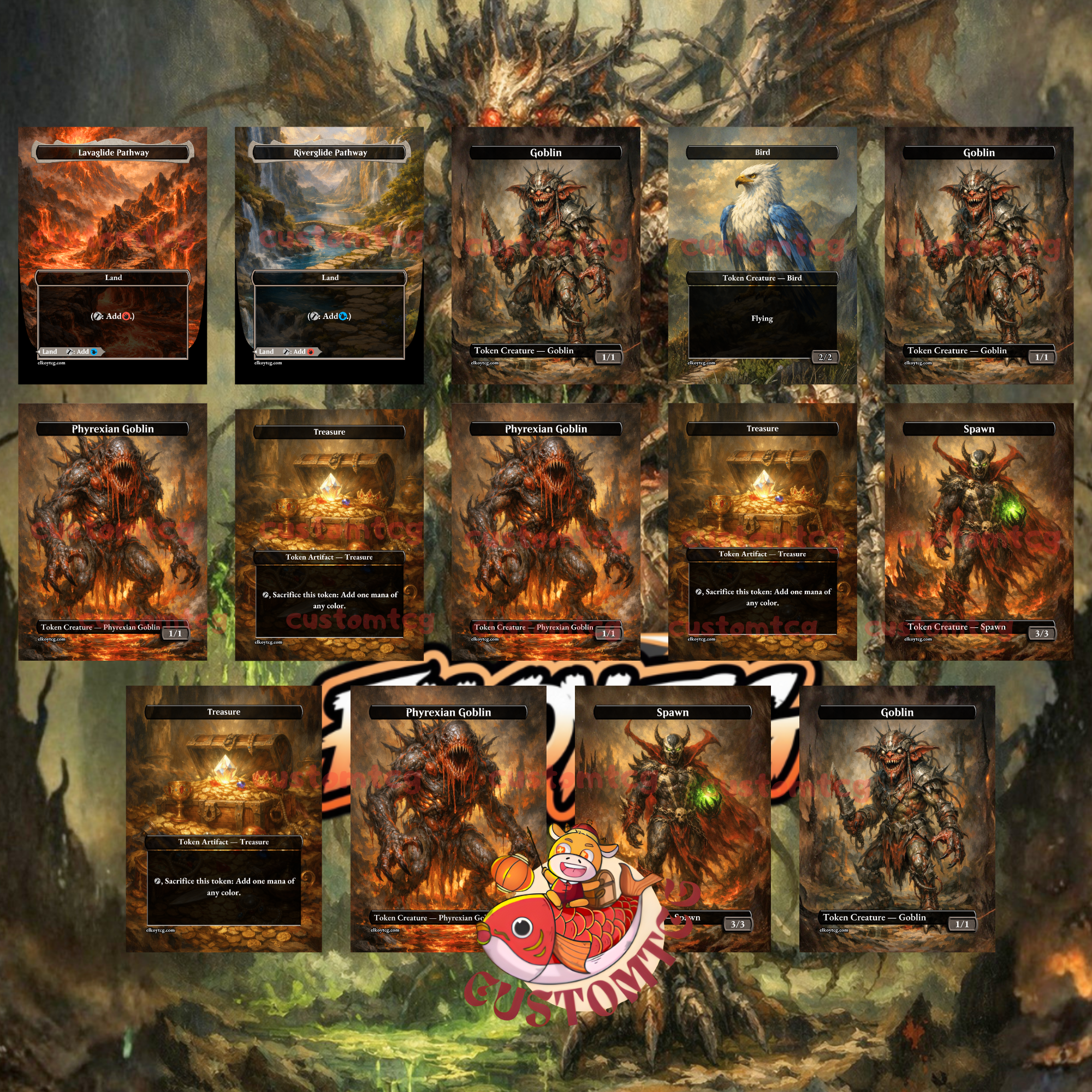 Ovika, Enigma Goliath Commander Deck – 100 Custom Cards + Tokens | Goblin Storm | Spell Slinger | Dark Fantasy Art | Free Shipping