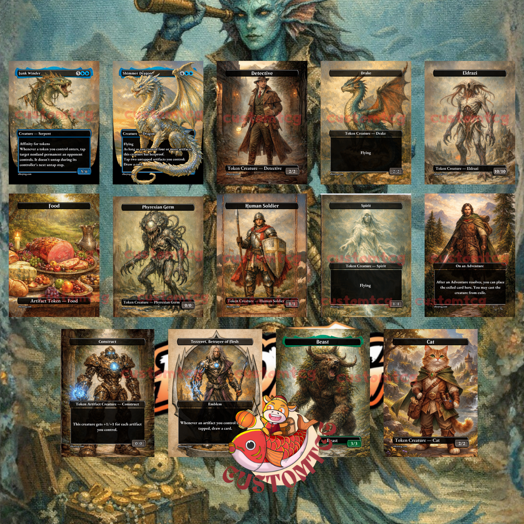 Morska, Undersea Sleuth Custom Commander Deck — Investigate | Clue Tokens | Fantasy Art Proxy Deck