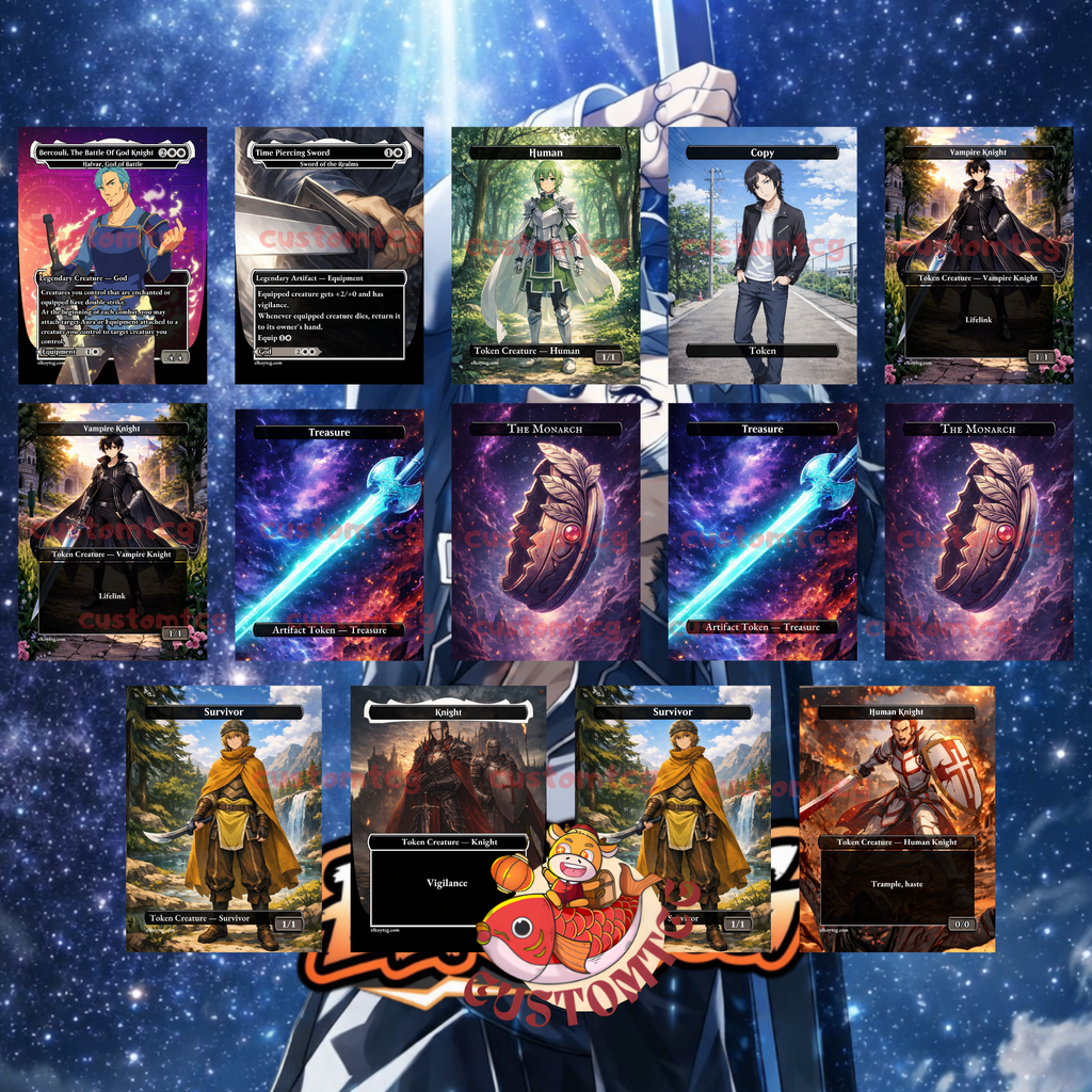 Sword Art Online Custom Commander Deck — Kirito & Asuna | Knights of the Blood | Anime Proxy Deck