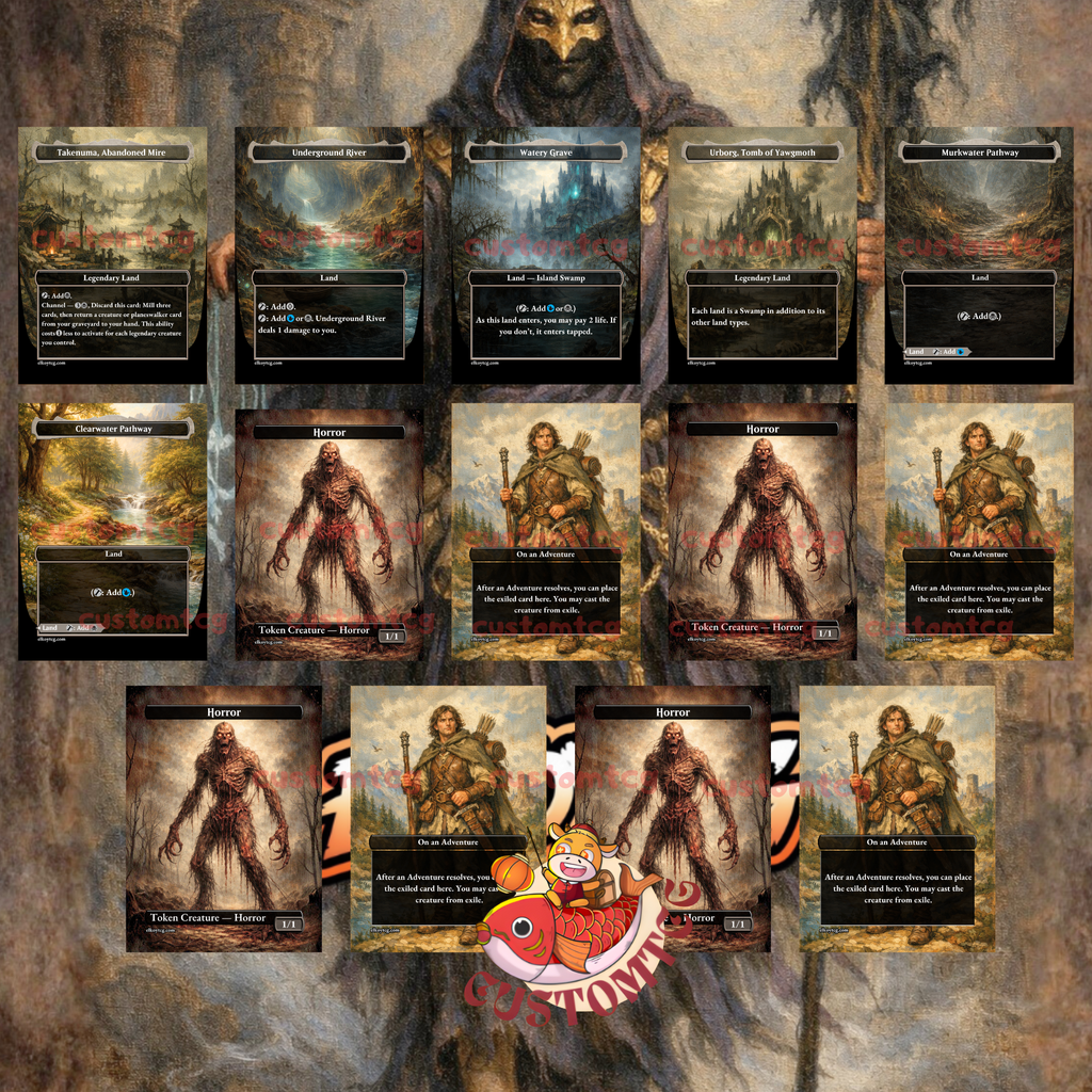 Phenax, God of Deception Custom Commander Deck — Mill and Control | Dimir | Fantasy Art Proxy Deck