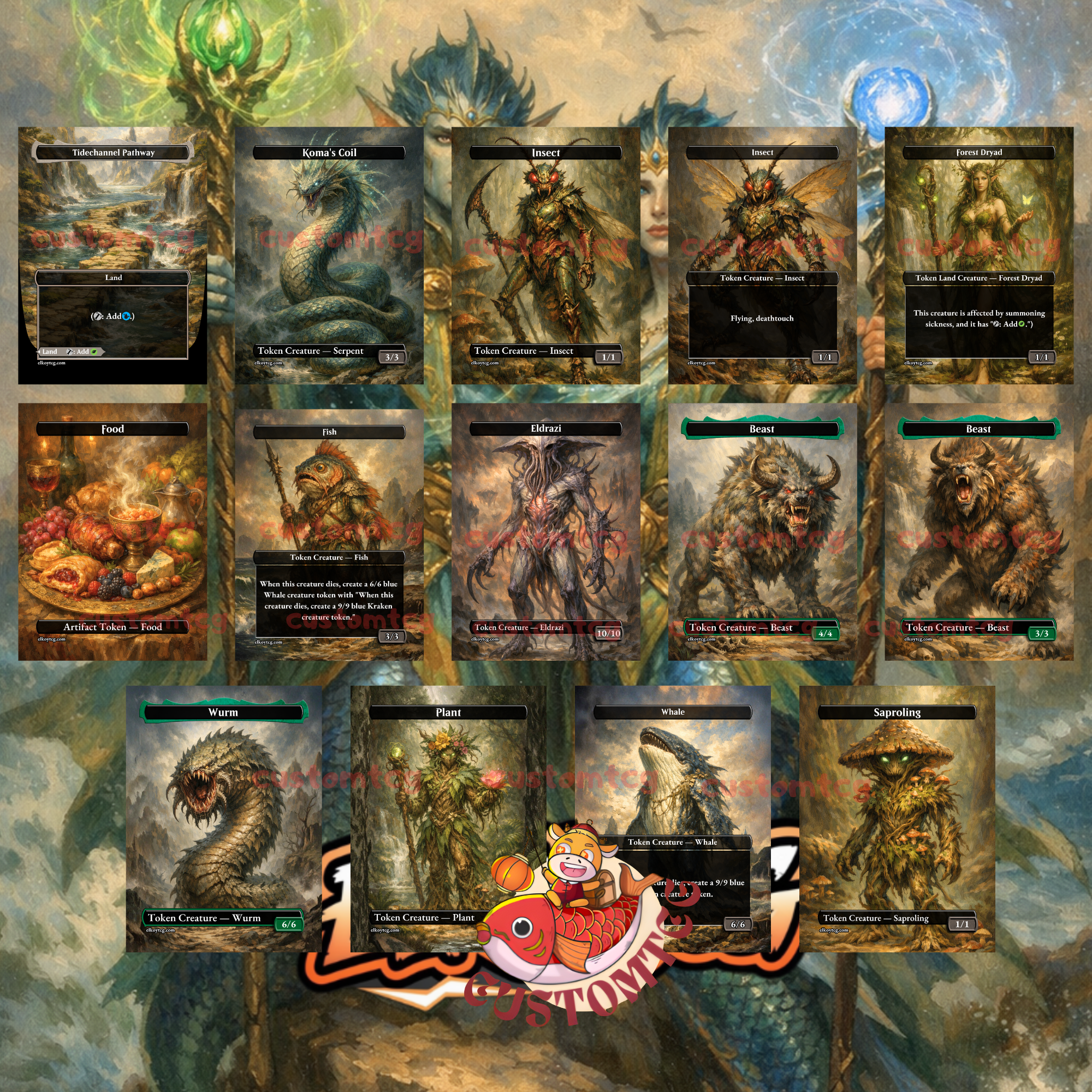 Adrix and Nev Twincasters Custom Commander Deck – 100 Cards + Tokens – Fantasy Trading Card Game