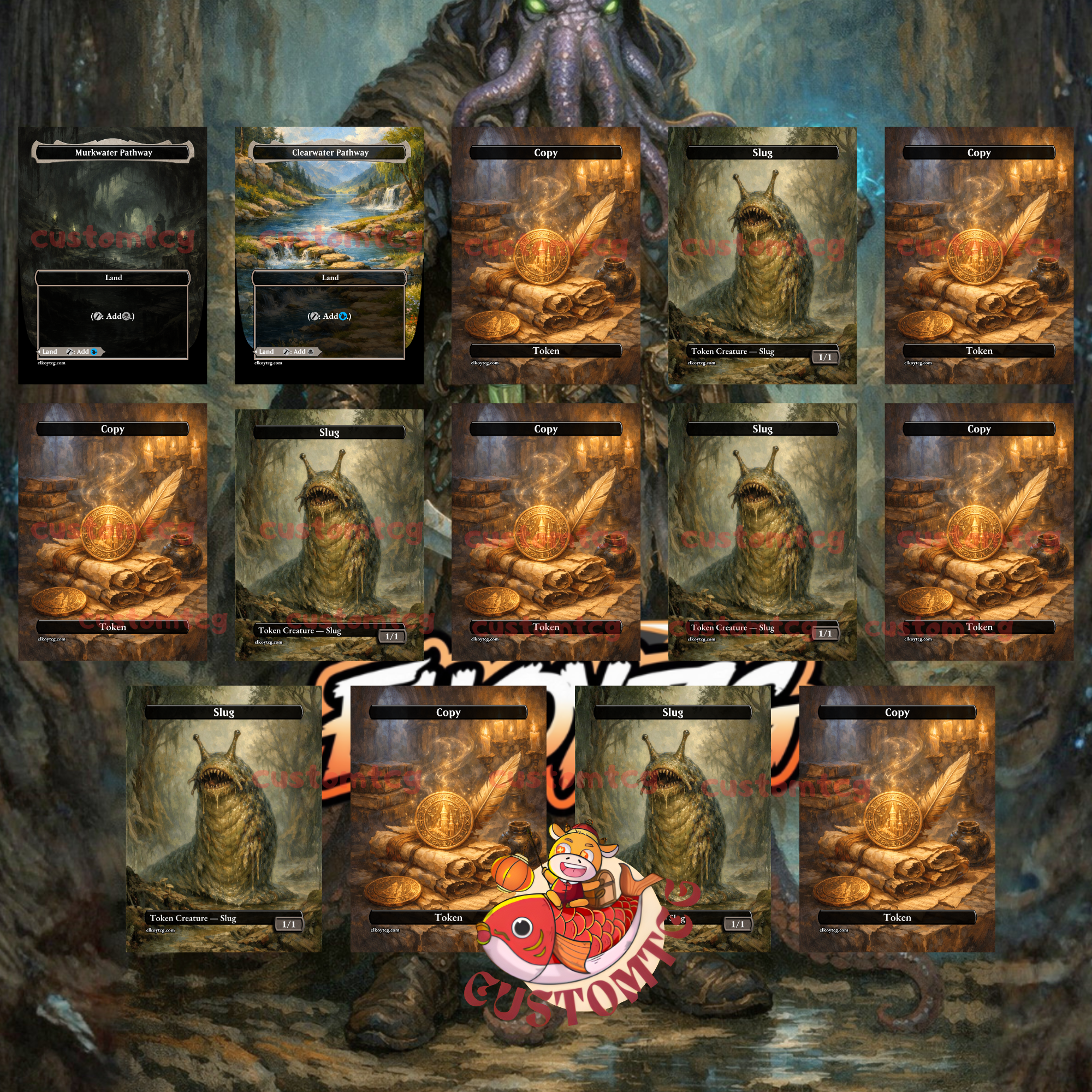 Marvo, Deep Operative Commander Deck – 100 Custom Cards + Tokens | Clash & Copy | Extra Turns | Eldritch Fantasy Art | Free Shipping