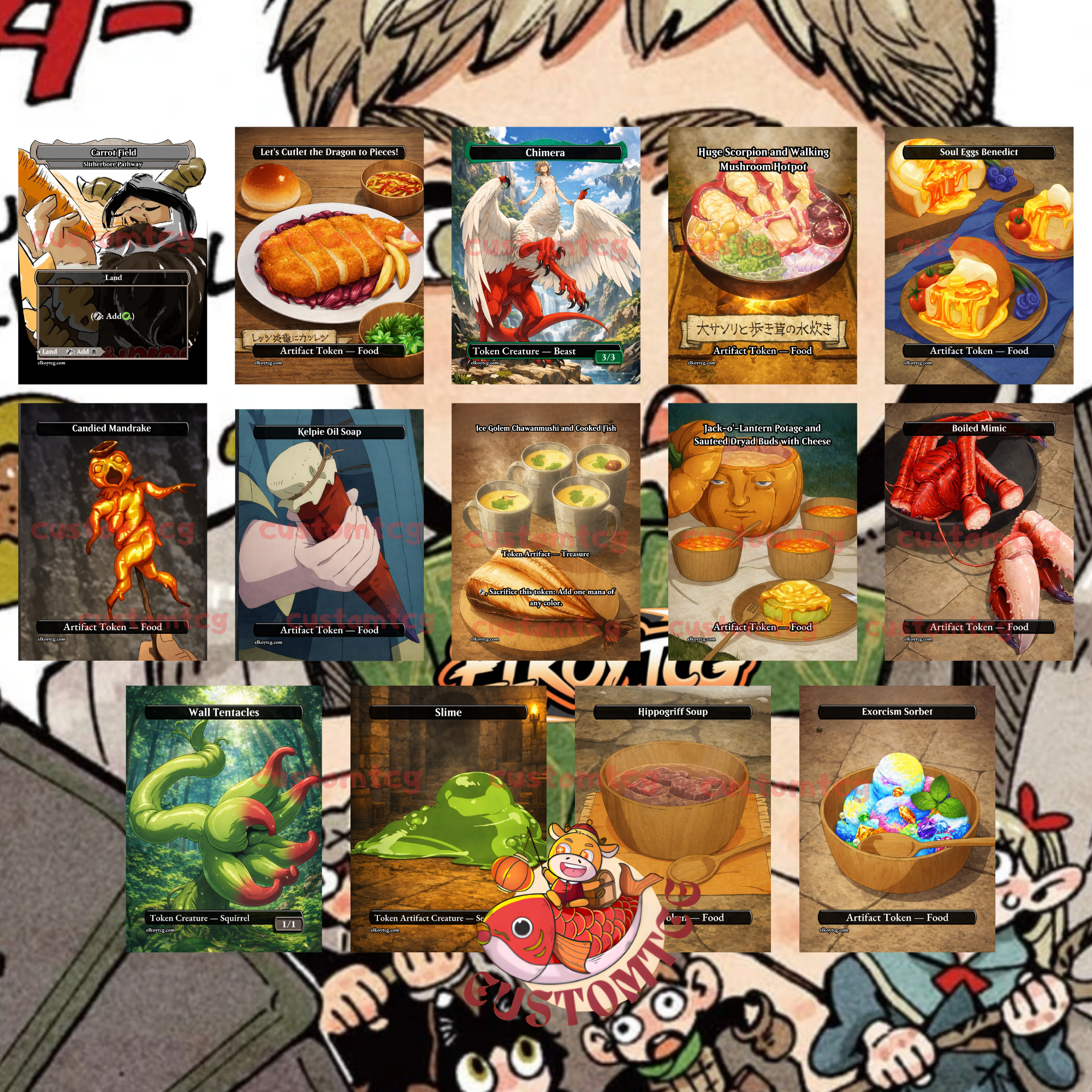 Delicious in Dungeon Custom Commander Deck — Shenshin | Dungeon Feast | Anime Proxy Deck