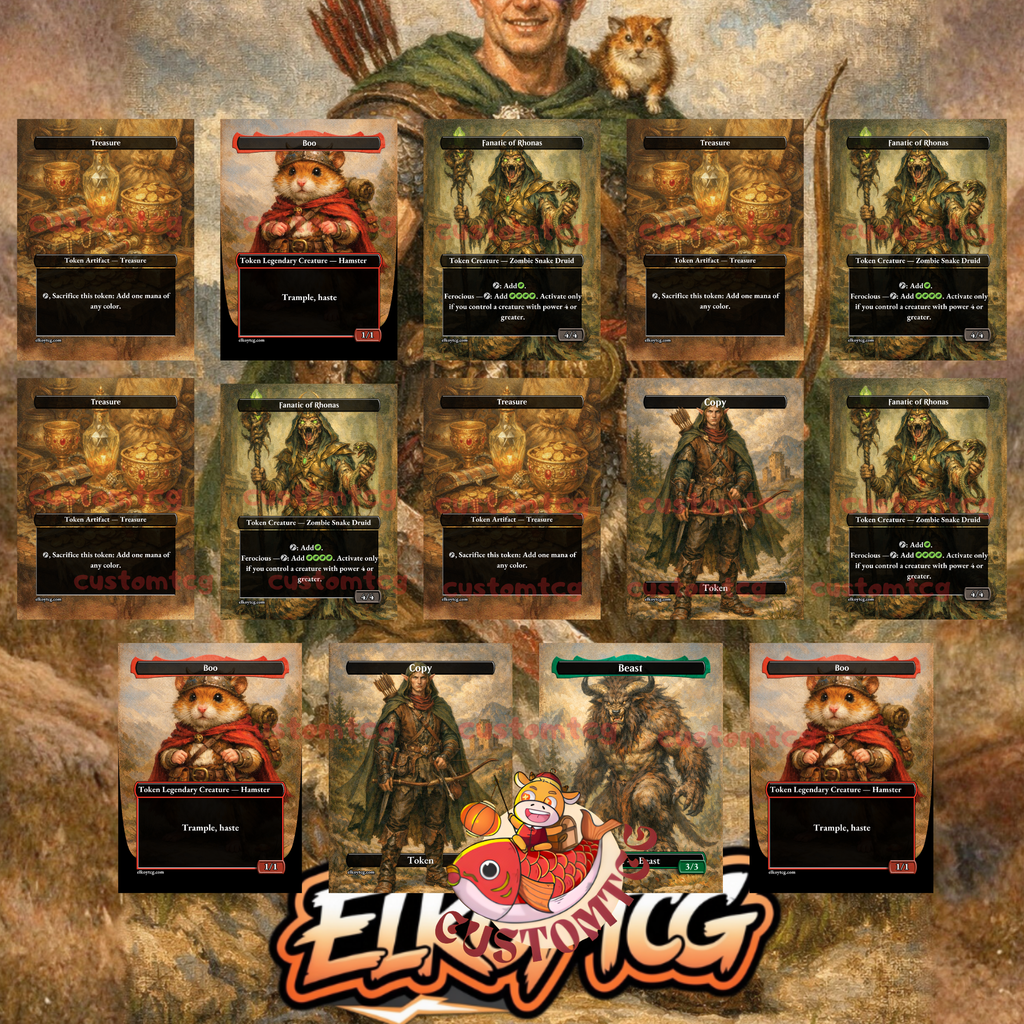 Minsc and Boo, Timeless Heroes Custom Commander Deck — Big Creatures and Ramp | Gruul | Fantasy Art Proxy Deck