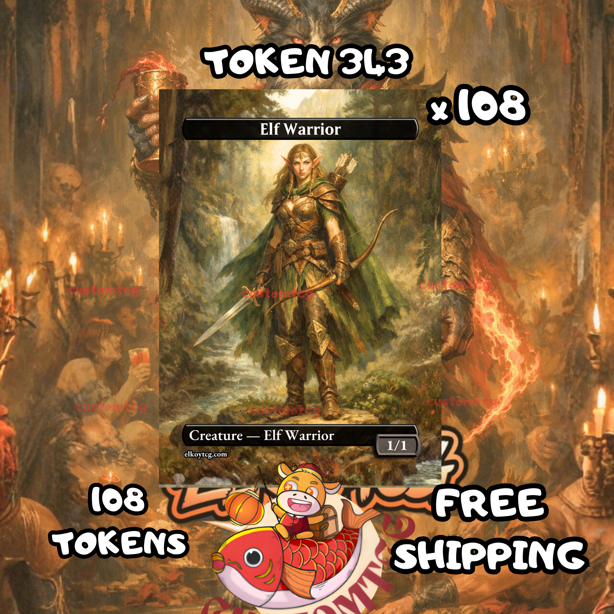 Elf Warrior token 1-1 108 copies - S343