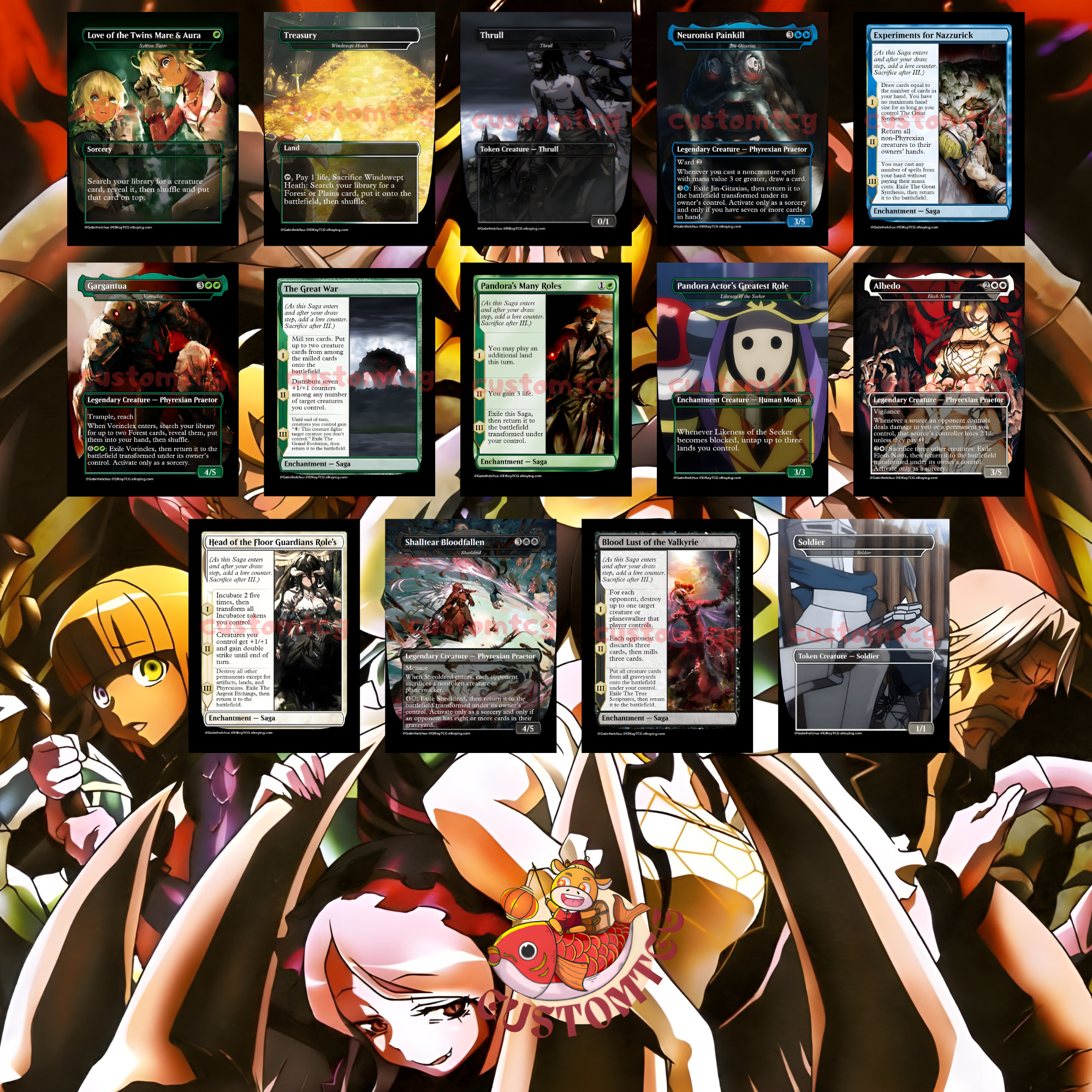 Overlord V2.0 Custom Commander Deck — Ainz Ooal Gown | Custom Proxy Deck | Anime Commander Deck