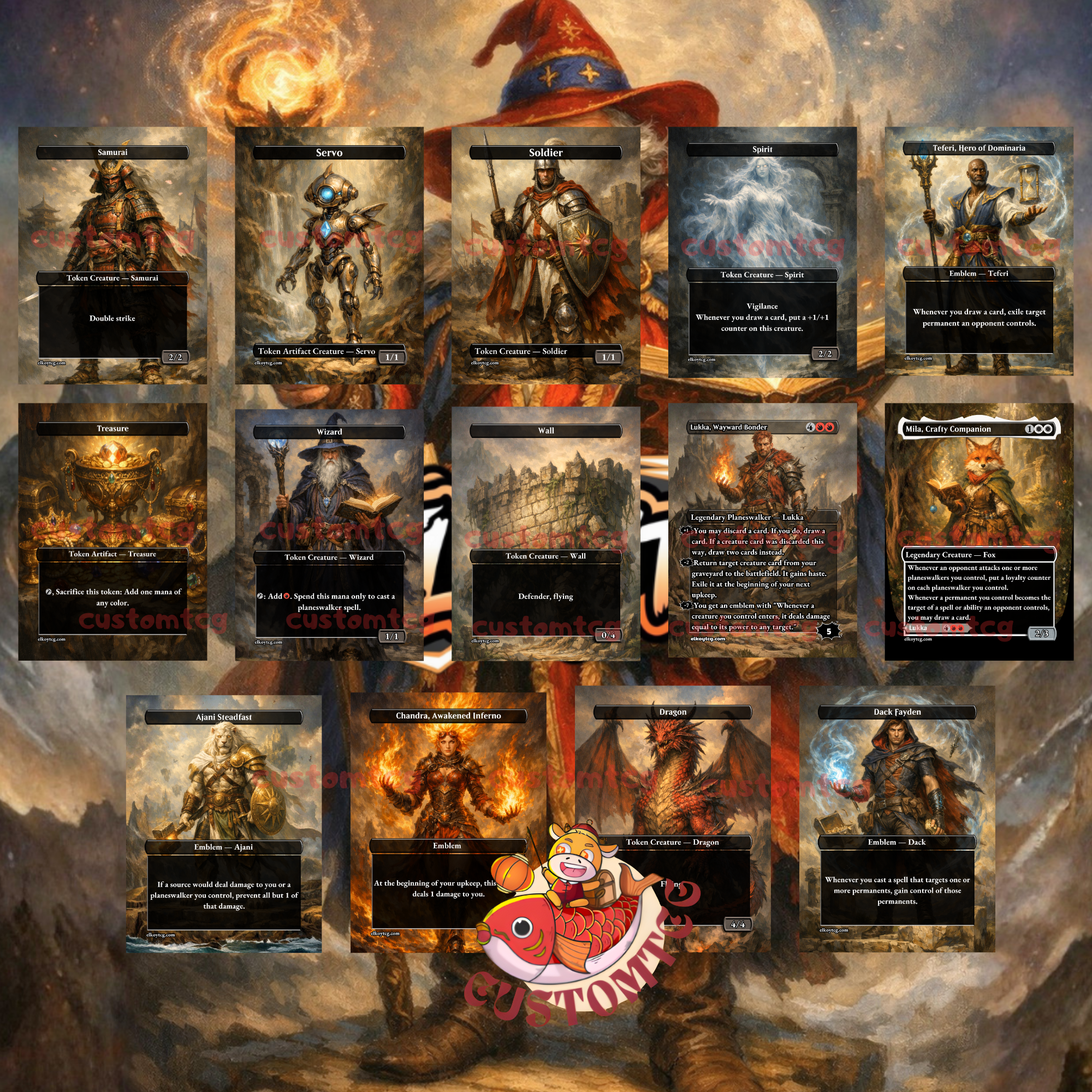Commodore Guff Commander Deck | 100 Custom Cards + Tokens | Fantasy Art | Planeswalker Superfriends Esper White Blue Red Deck