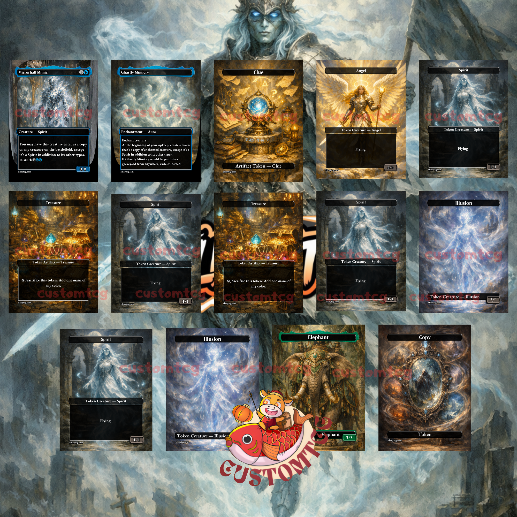 Millicent Restless Revenant Commander Deck | 100 Custom Cards + Tokens | Fantasy Art | Spirit Tribal Azorius White Blue Deck