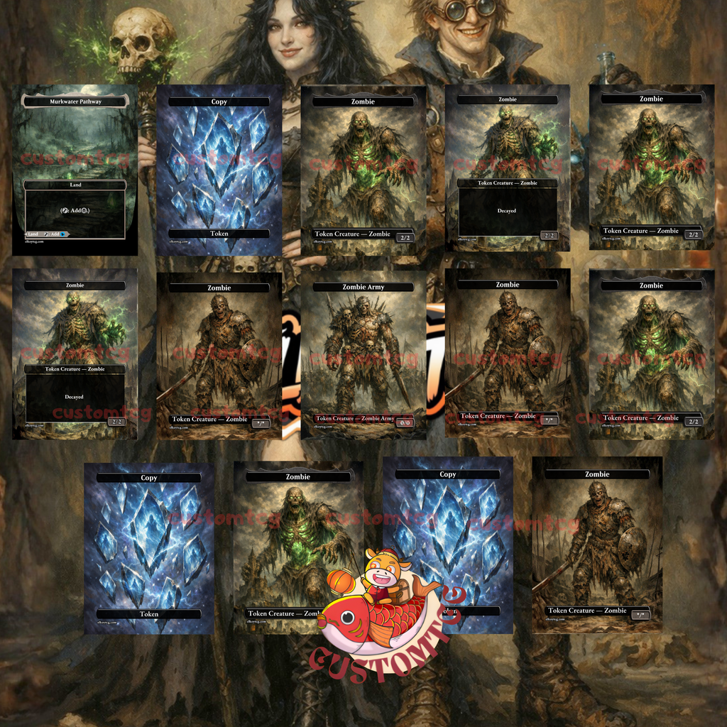 Gisa and Geralf Commander Deck – 100 Custom Cards + Tokens | Zombie Tribal | Dark Fantasy Art | Free Shipping