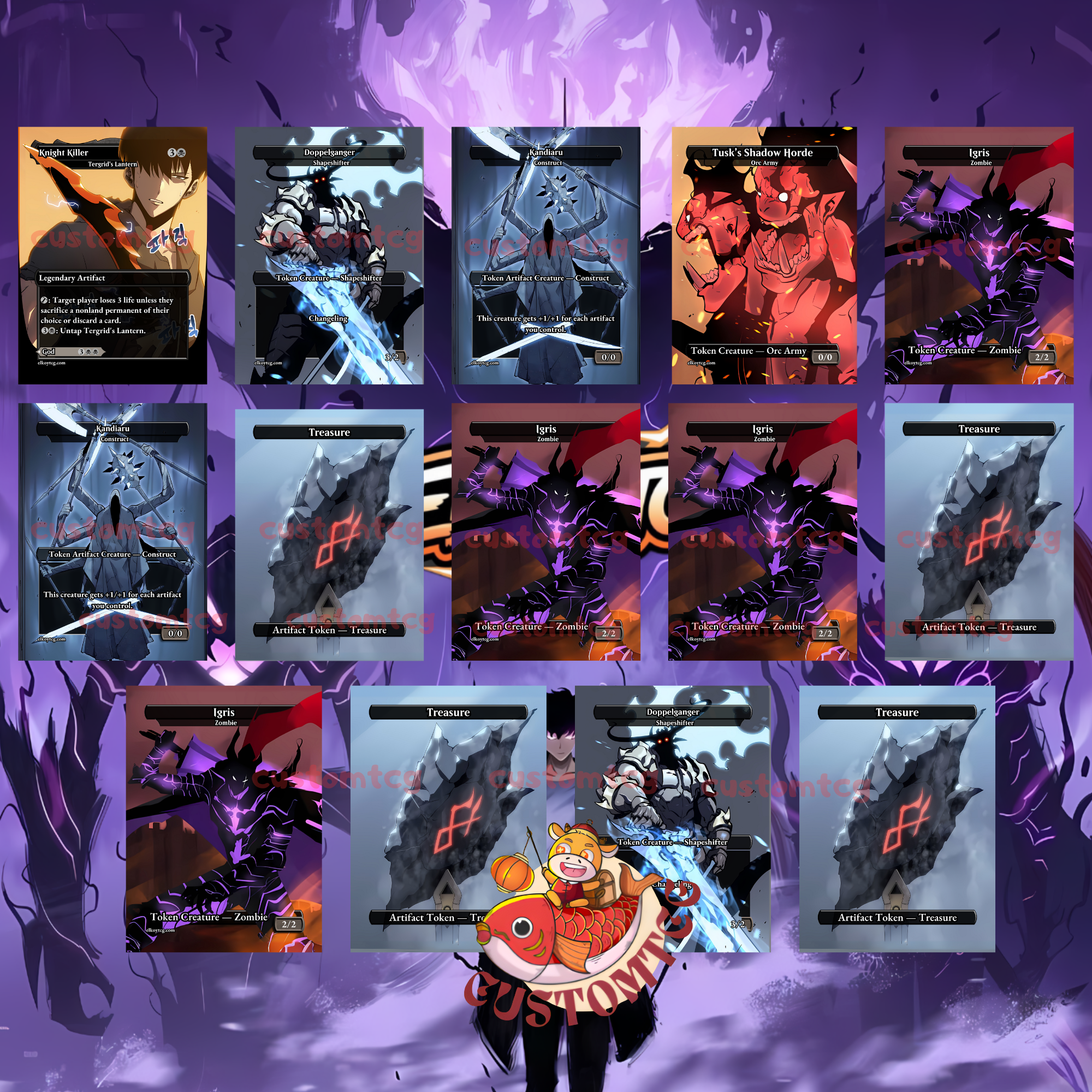 Solo Leveling Custom Commander Deck — Shadow Monarch Edition | Sung Jin-Woo | Anime Proxy Deck