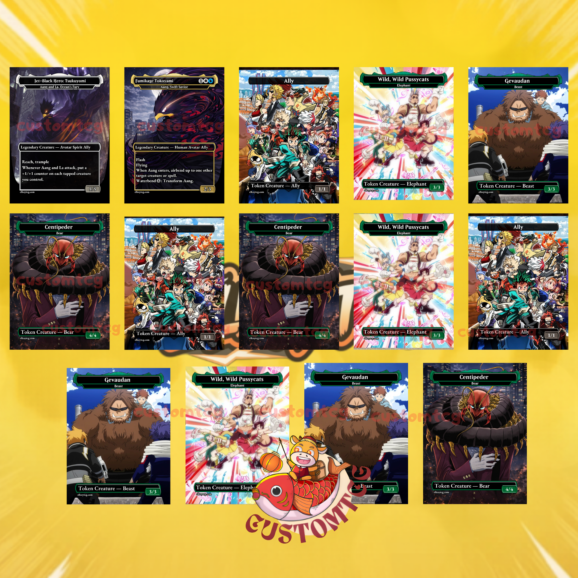 My Hero Academia Custom Commander Deck — Deku | Class 1-A | Anime Proxy Deck | Plus Ultra